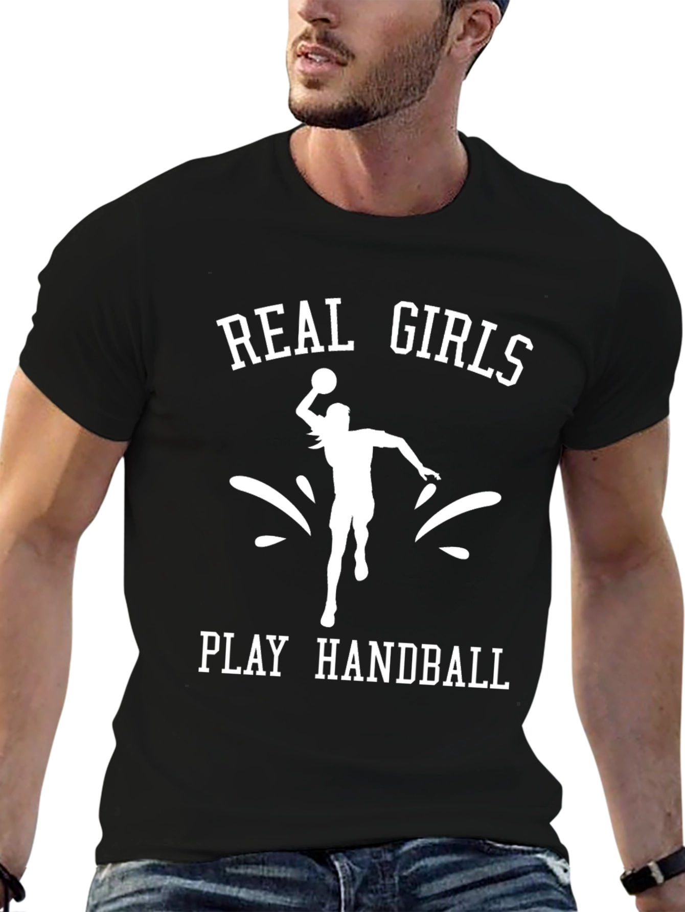 Real Girls Play Handball Graphic T-Shirt