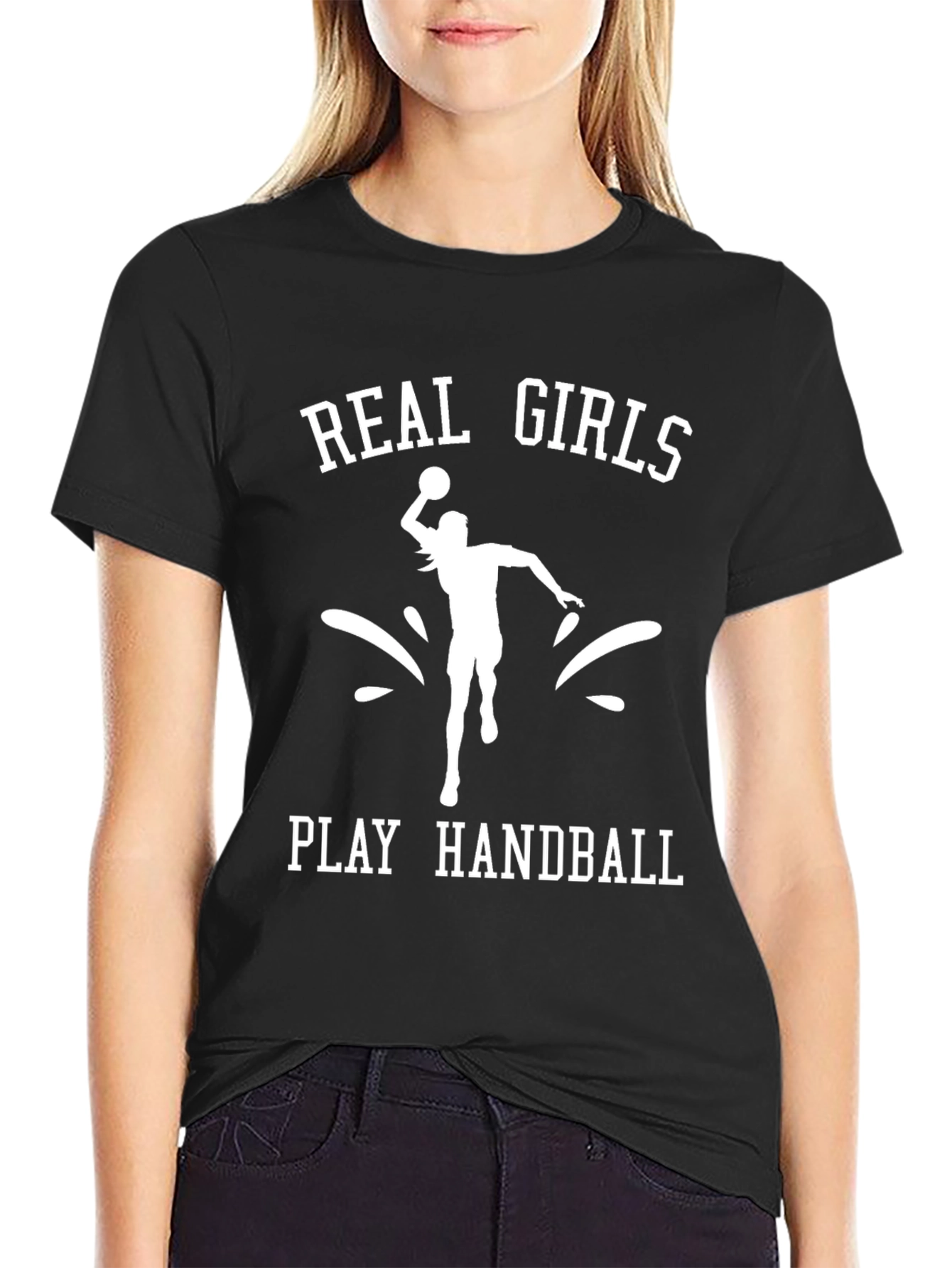 Real Girls Play Handball Graphic T-Shirt