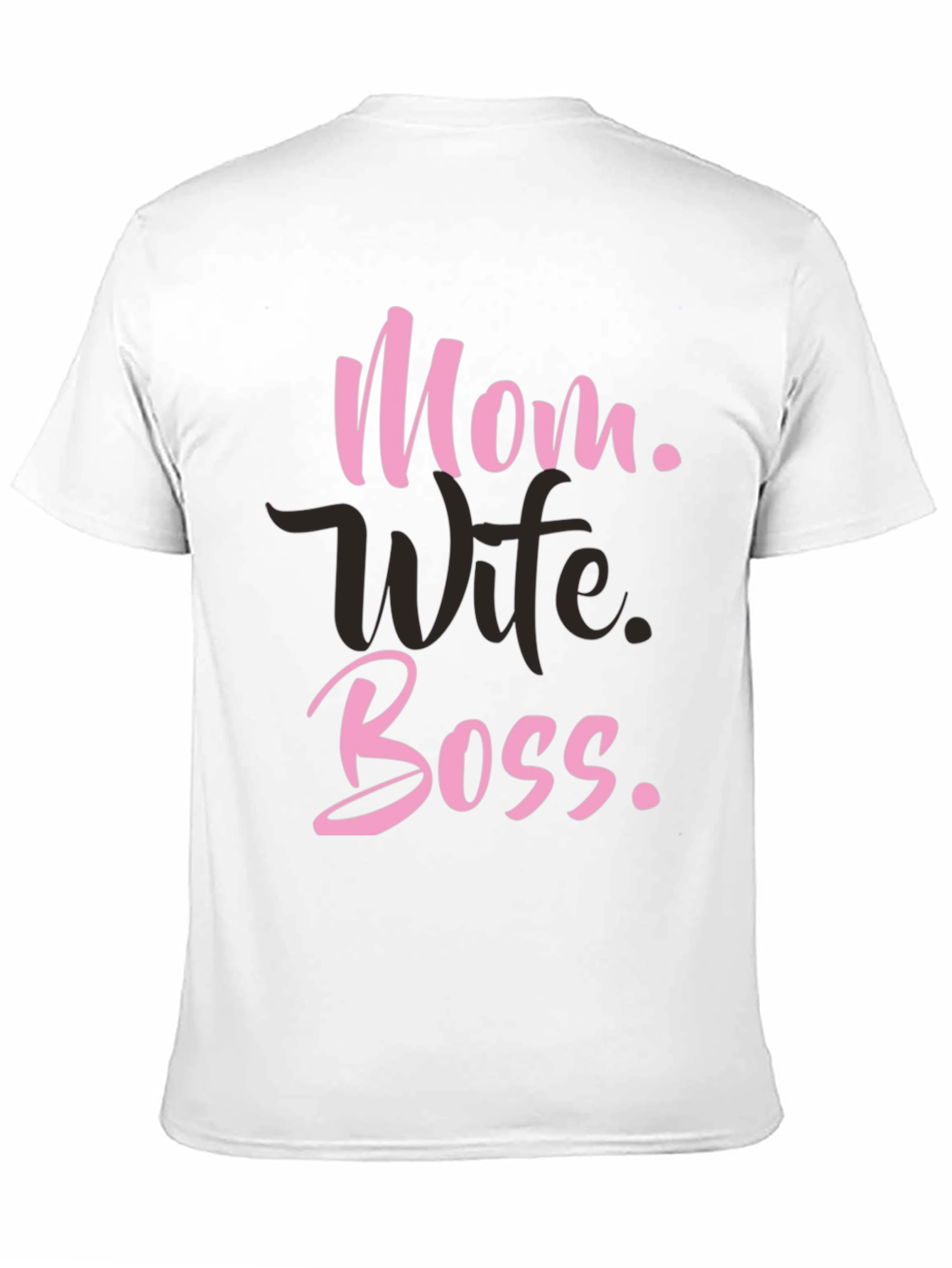 Mom Wife Boss T-Shirt - Black Graphic Tee