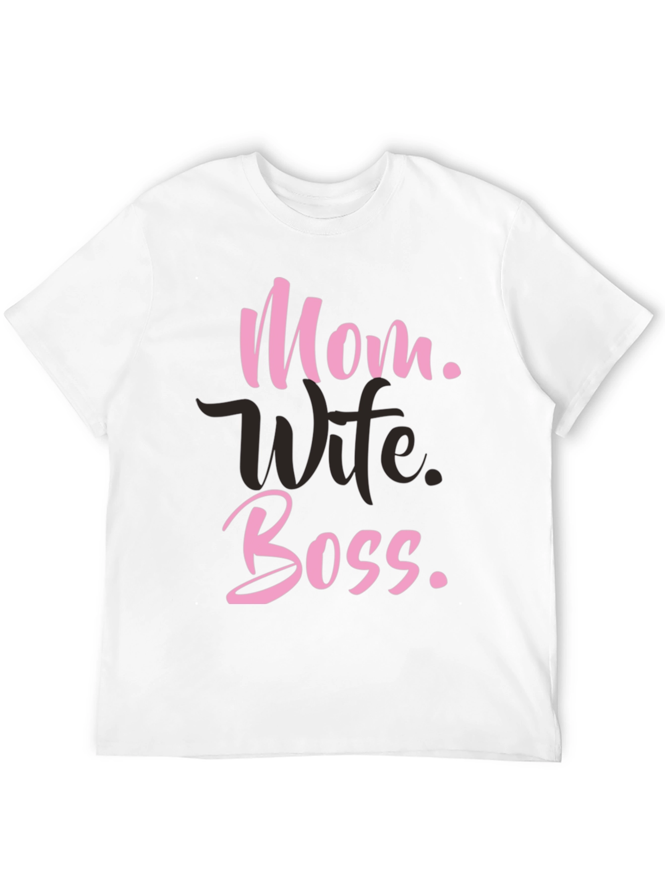 Mom Wife Boss T-Shirt - Black Graphic Tee