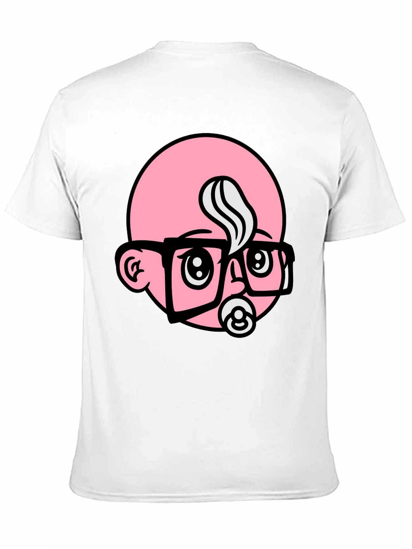 Funny Baby Face Graphic Tee - Black Cotton Blend