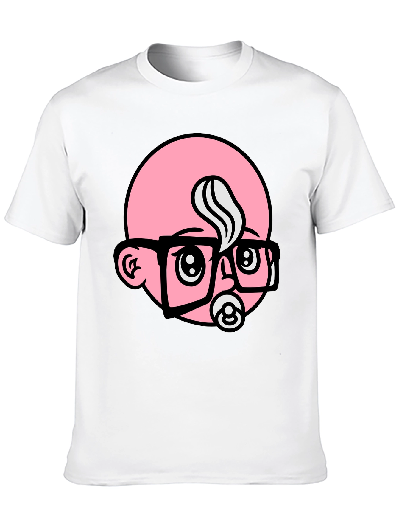 Funny Baby Face Graphic Tee - Black Cotton Blend