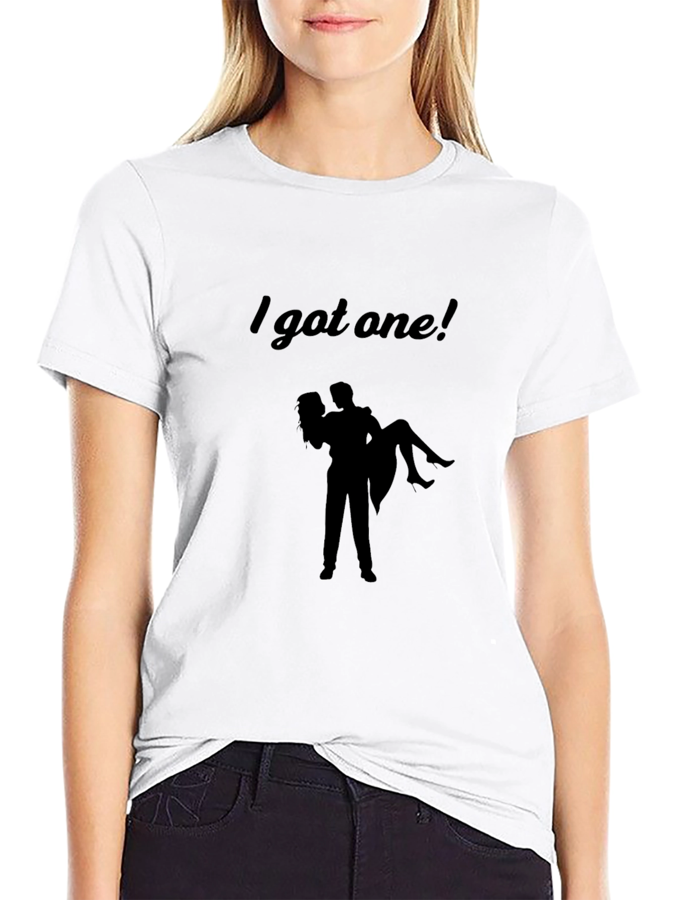I Got One! Black Graphic Tee - Novelty Design