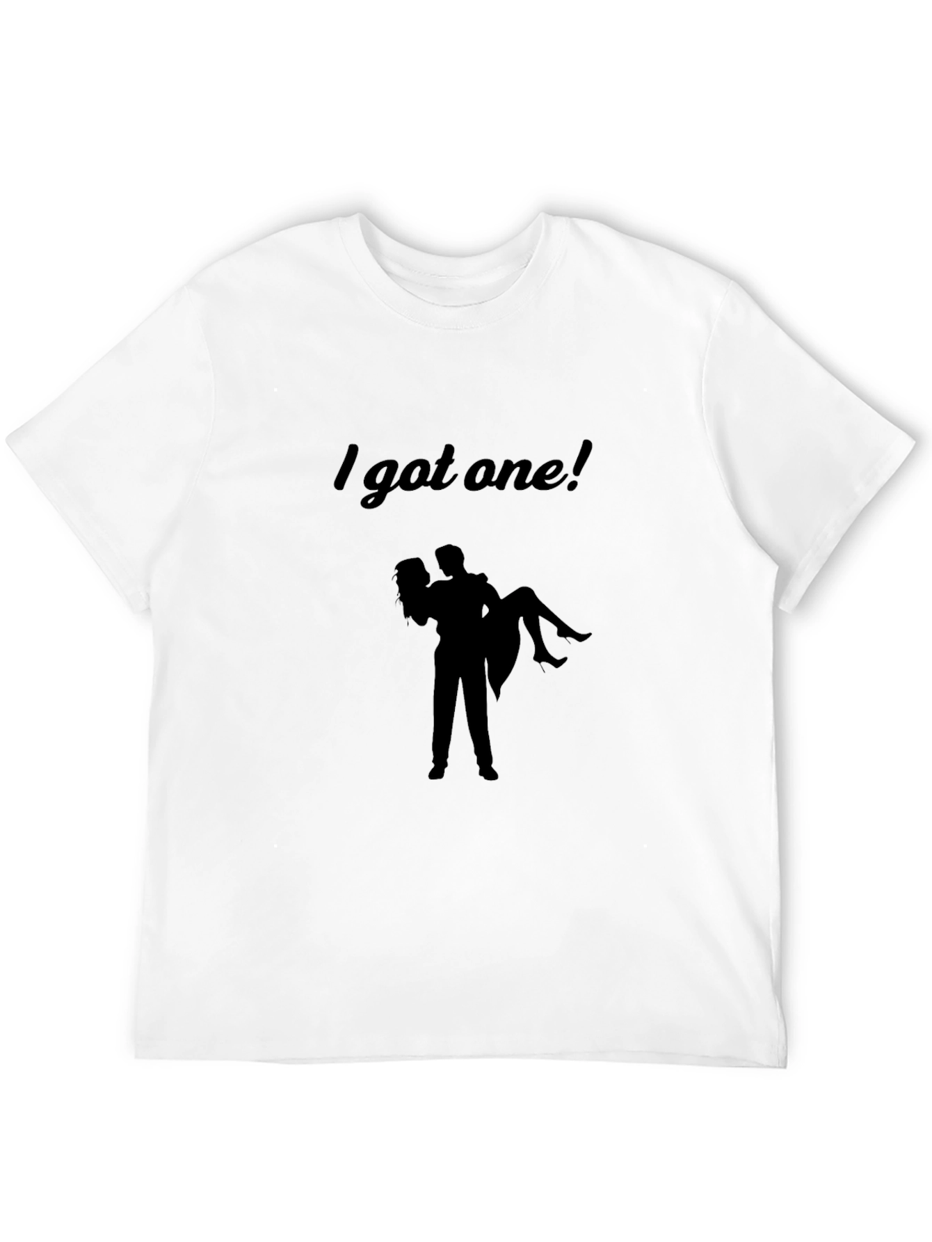 I Got One! Black Graphic Tee - Novelty Design