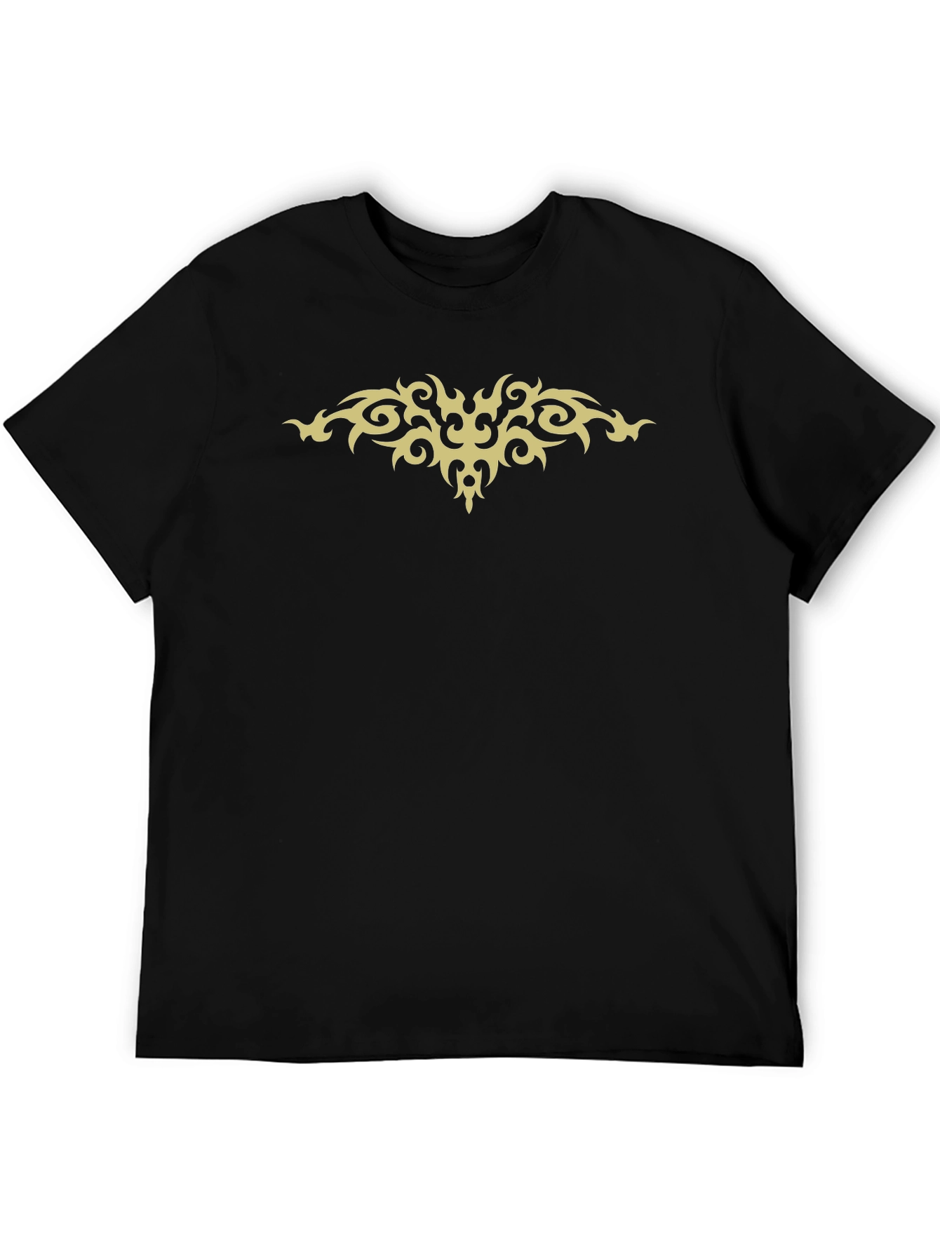 Tribal Style Graphic Tee - Black
