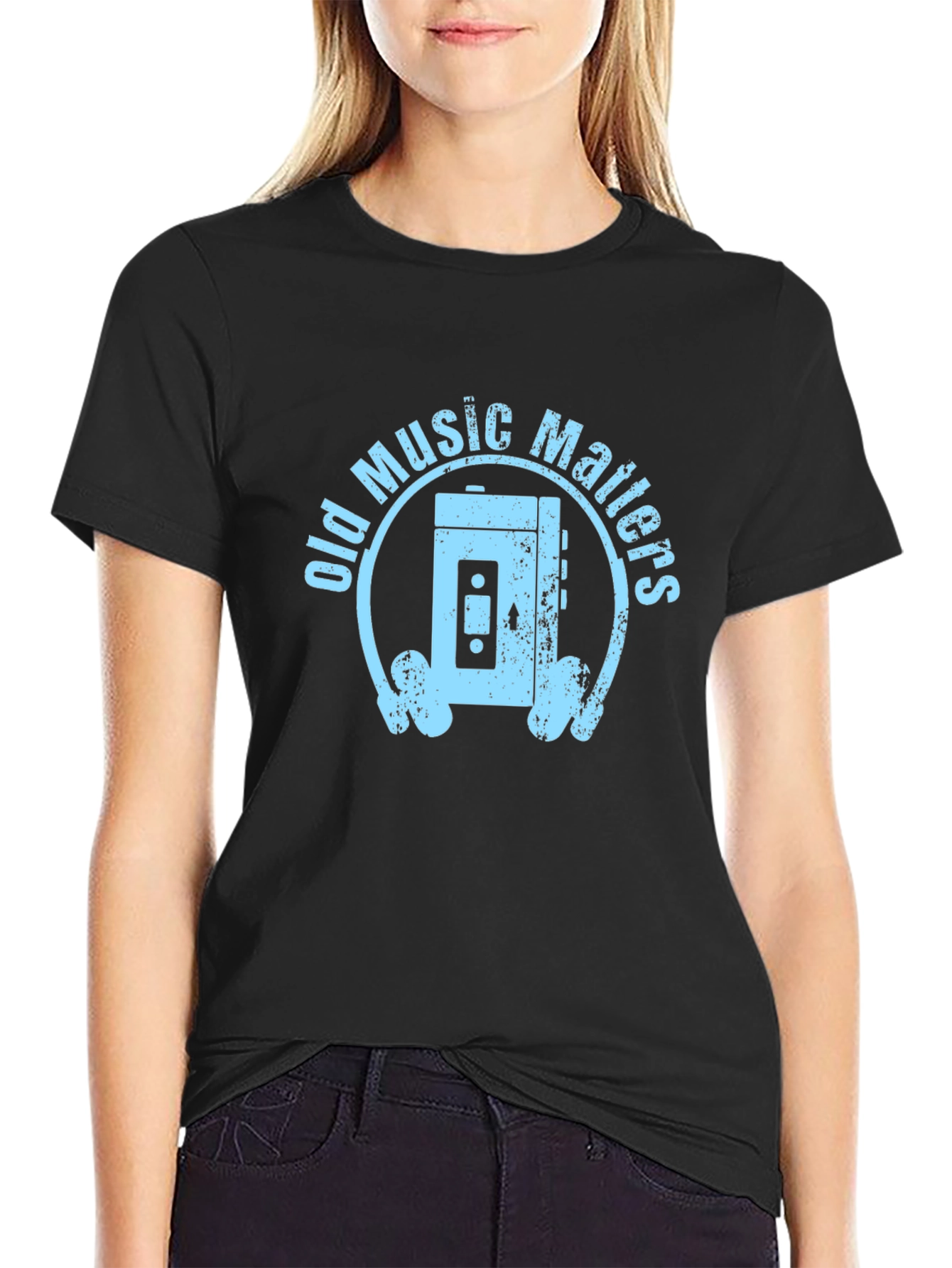 Old Music Matters T-Shirt - Retro Cassette Player Design