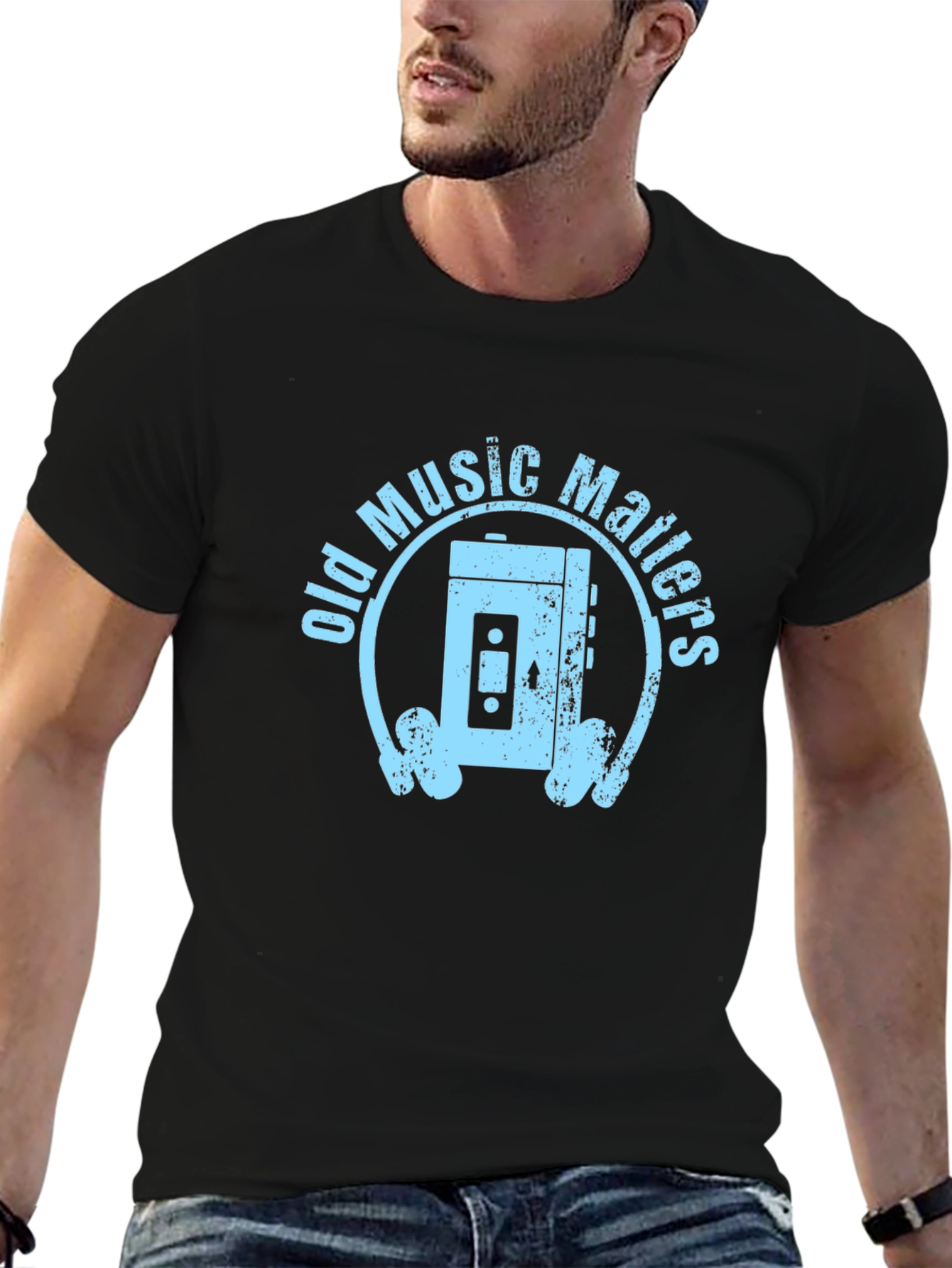 Old Music Matters T-Shirt - Retro Cassette Player Design