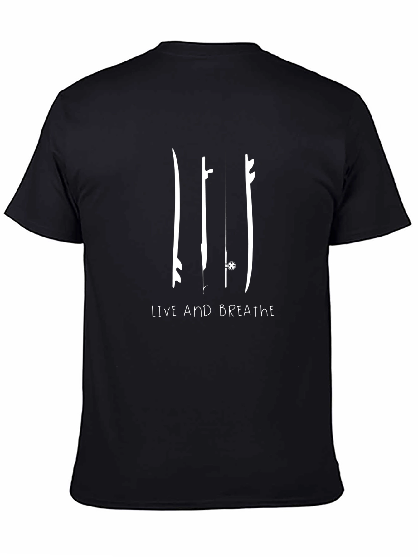 Surfboard Graphic T-Shirt - Live and Breathe