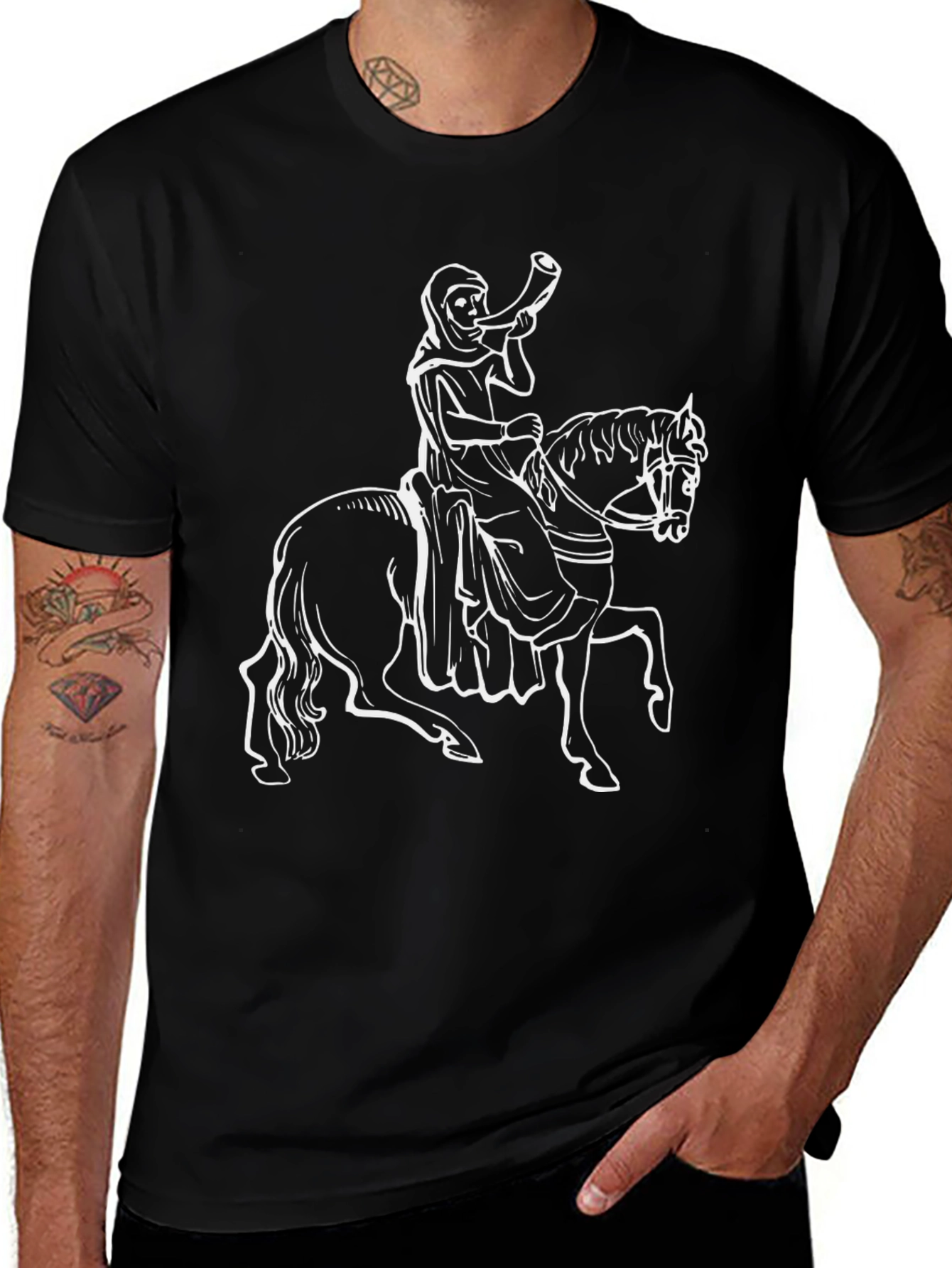 Medieval Trumpeter T-Shirt - Black
