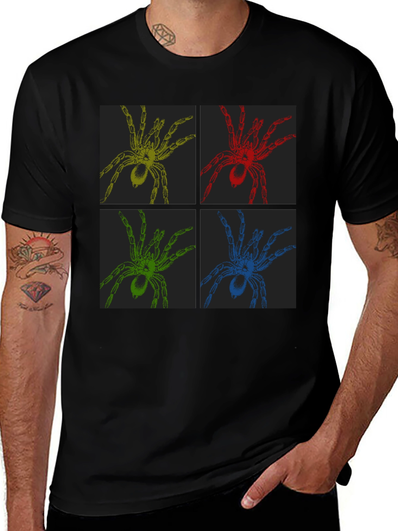 Spider Pop Art T-Shirt - Bold Graphic Tee