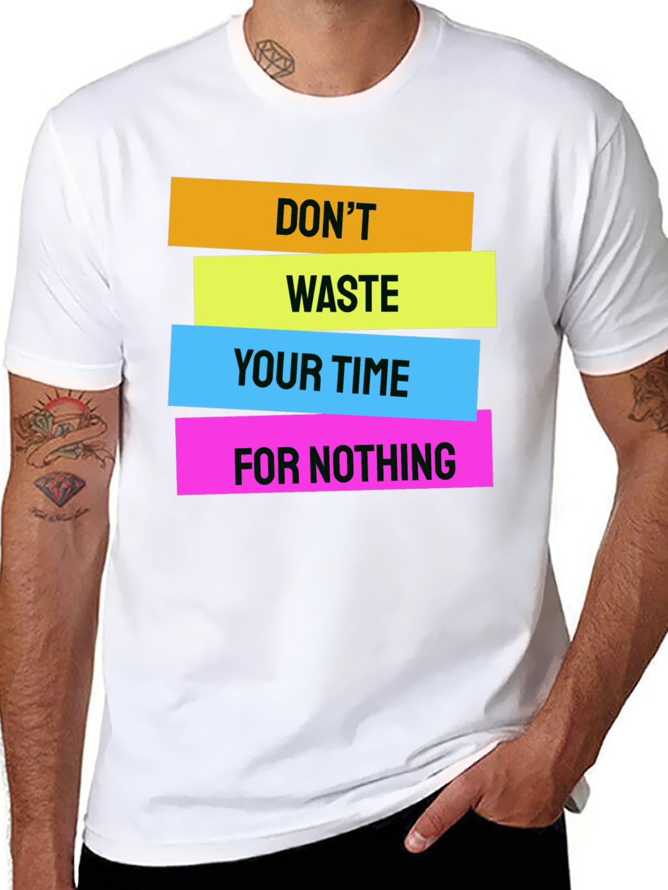 Bold Graphic Tee - Dont Waste Your Time