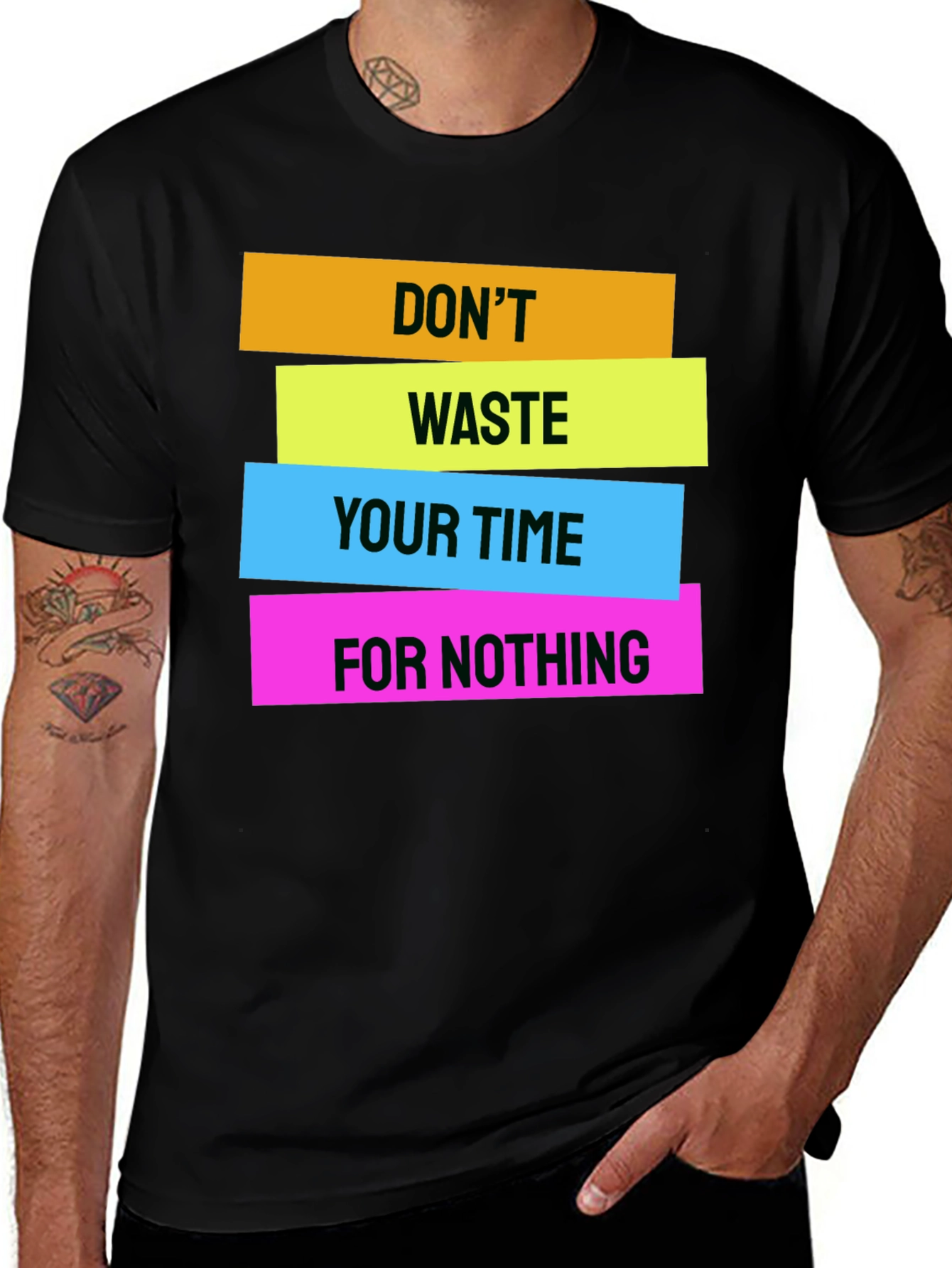 Bold Graphic Tee - Dont Waste Your Time