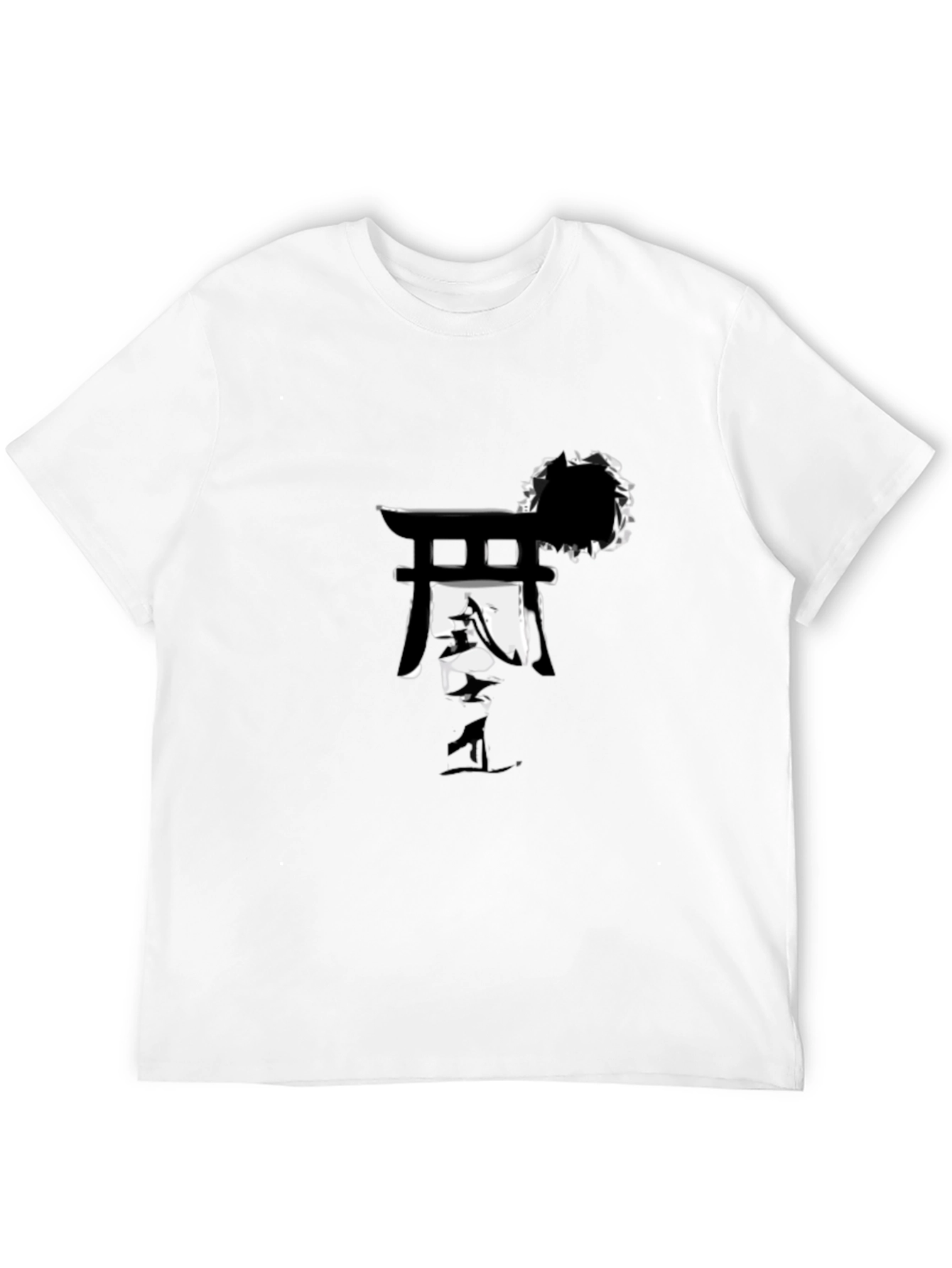 Modern Graphic Tee - Japanese Gate & Sun Design