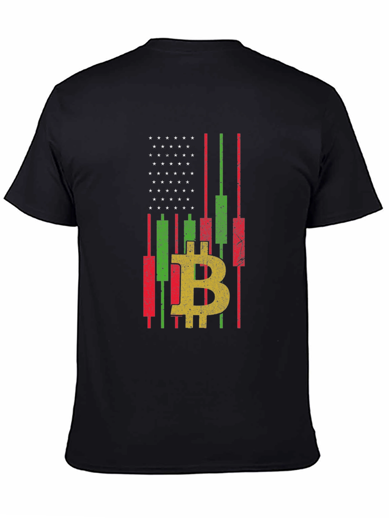 Bitcoin American Flag Graphic T-Shirt