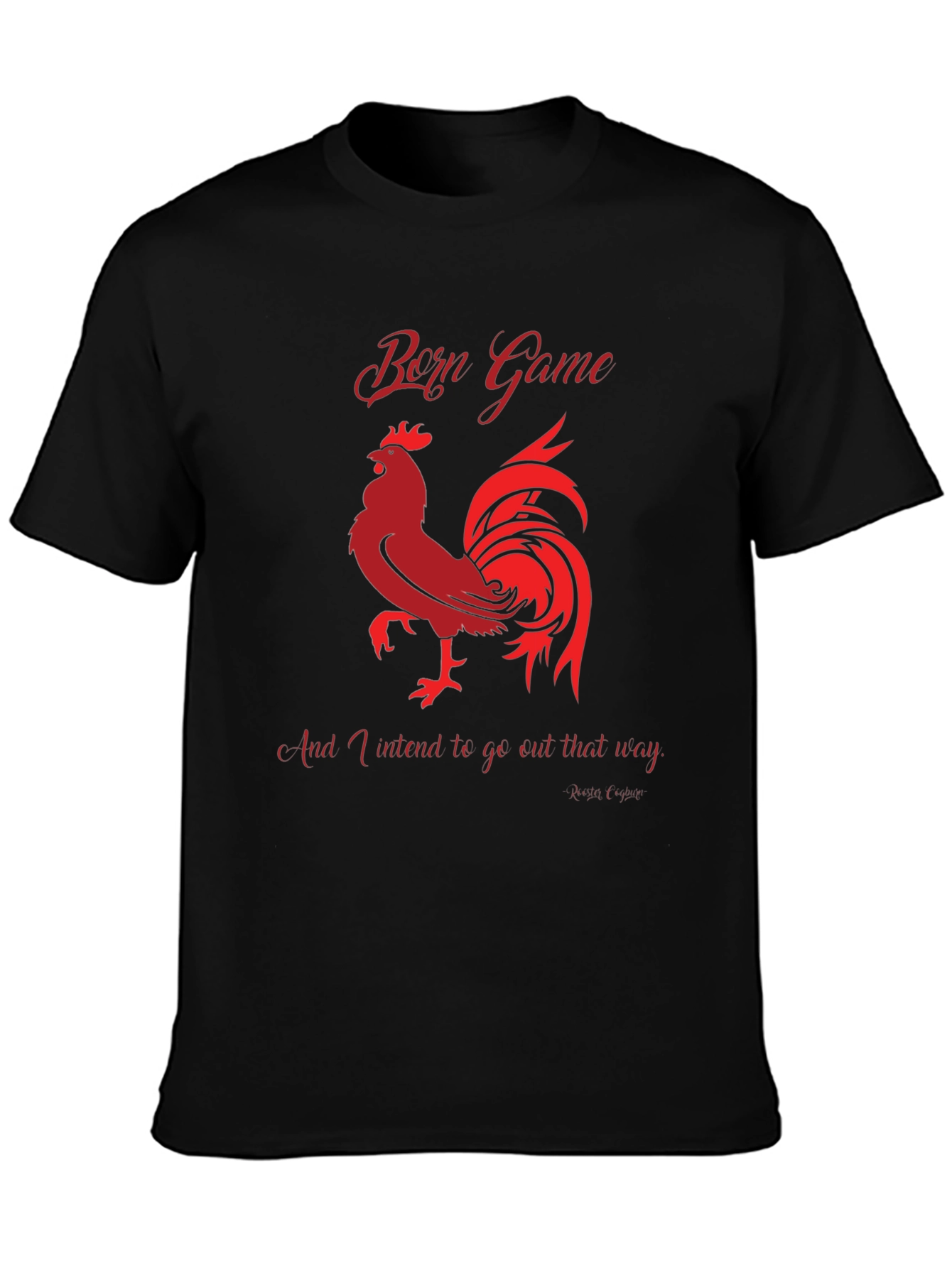 Born Game Rooster Graphic Tee - Black