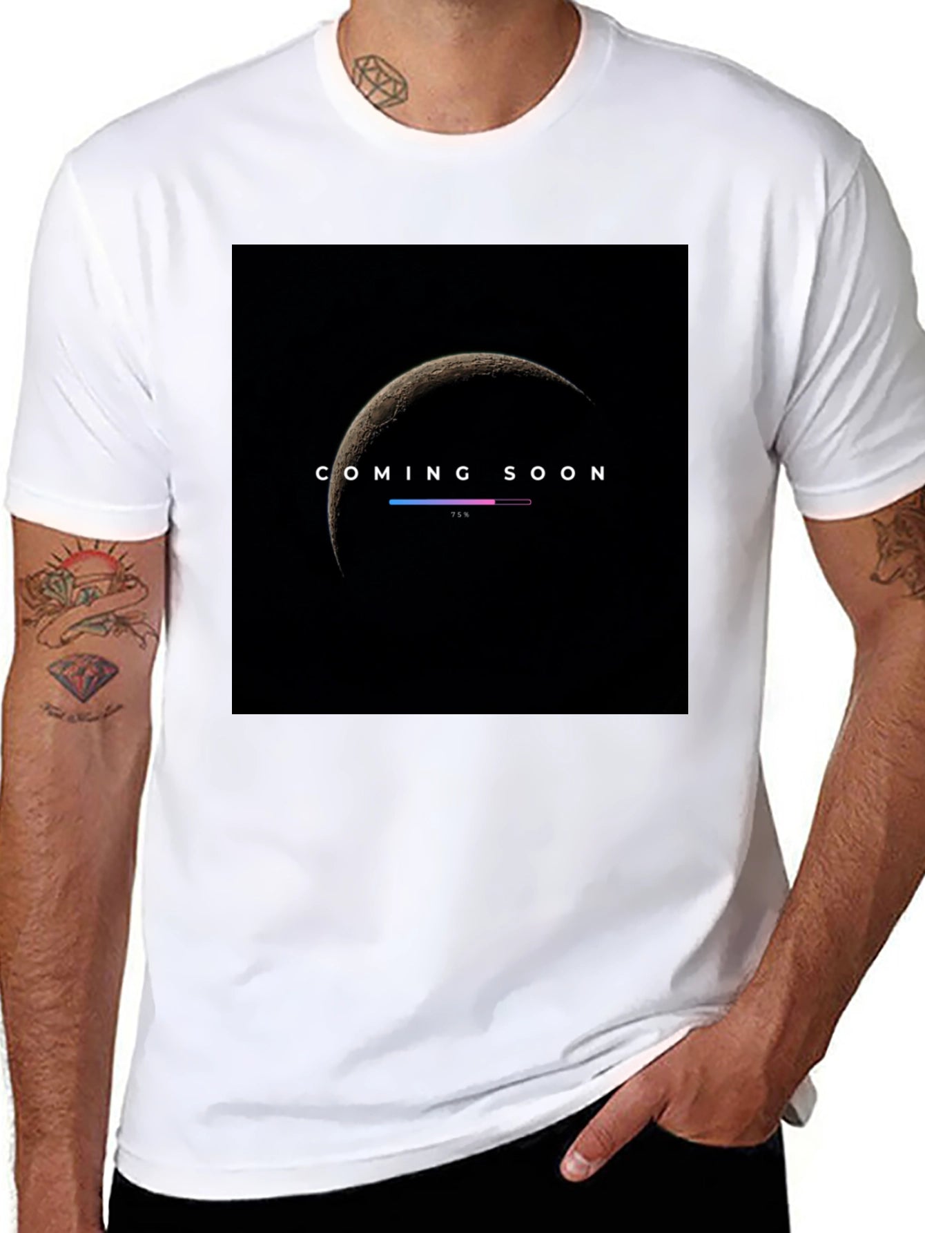 Coming Soon Moon Phase Graphic Tee - Black