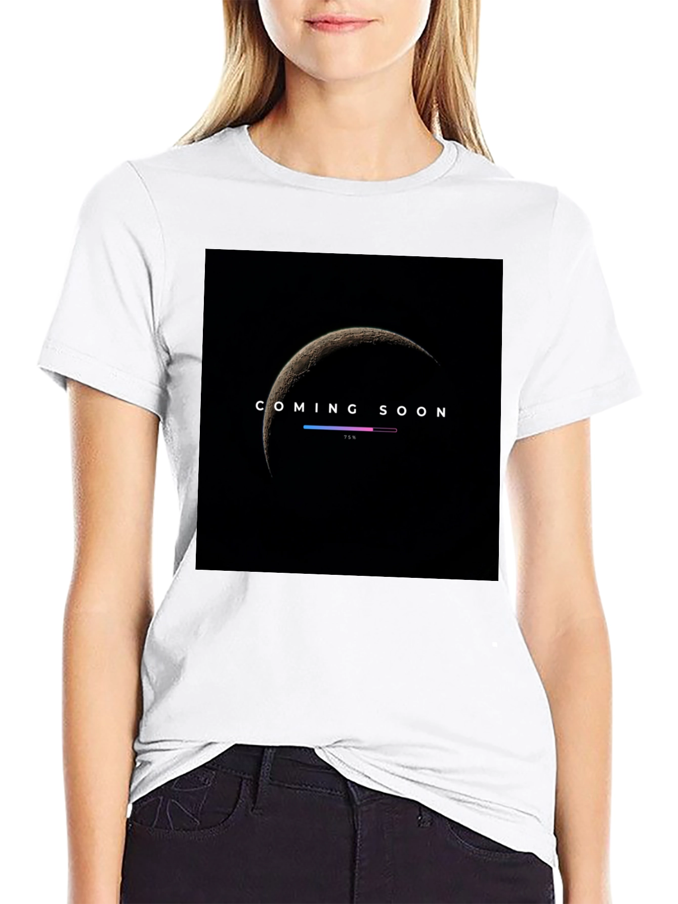 Coming Soon Moon Phase Graphic Tee - Black