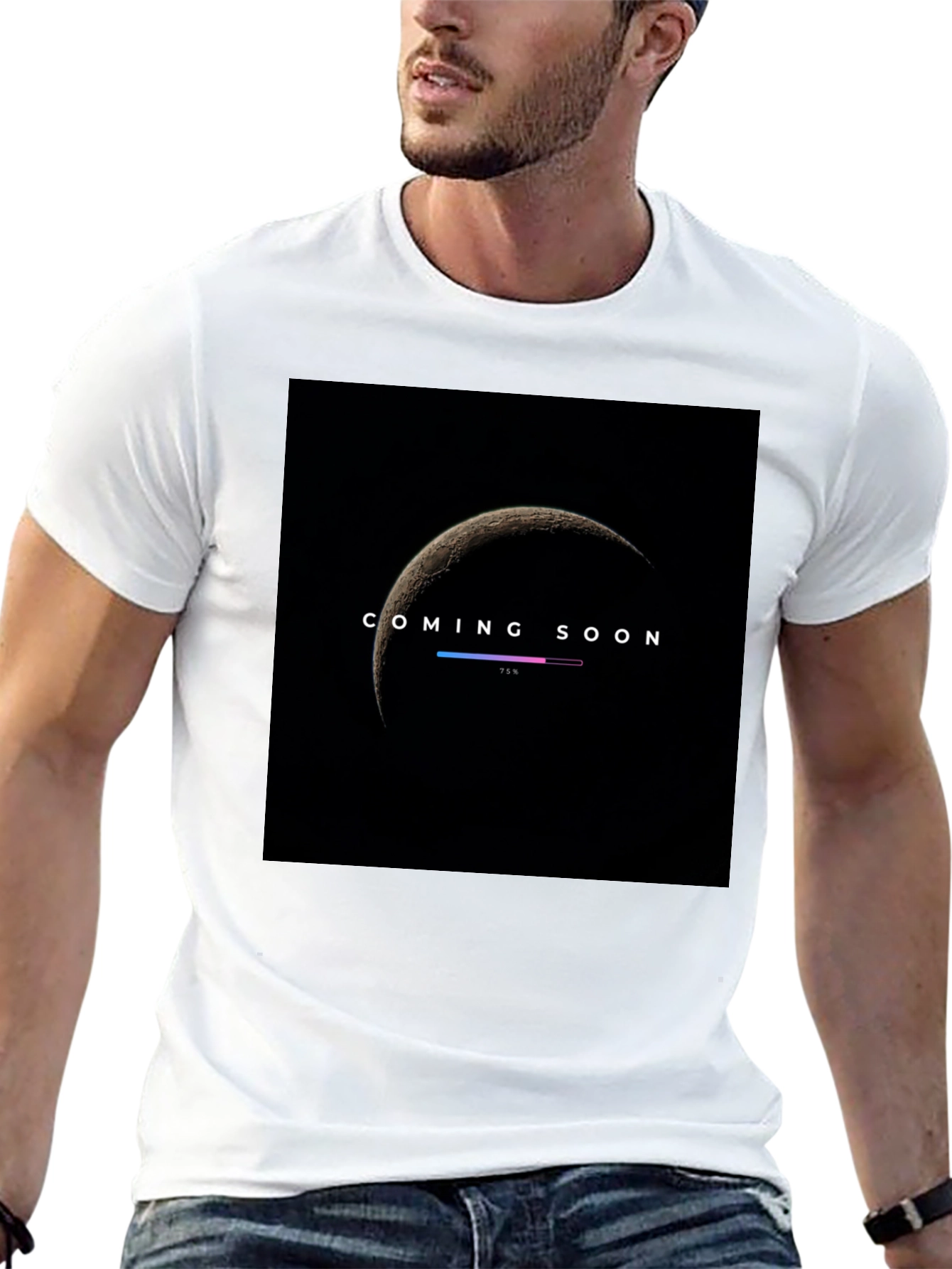 Coming Soon Moon Phase Graphic Tee - Black