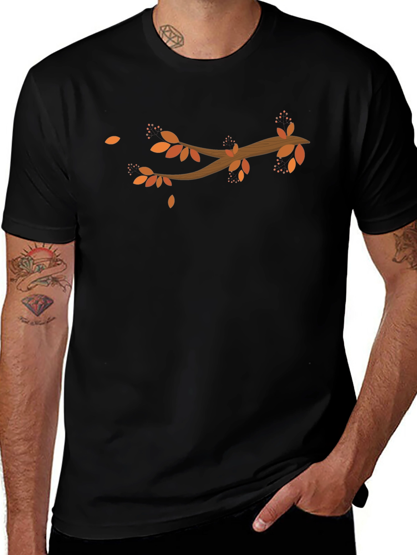Fall Branch Graphic Tee - Nature Inspired T-Shirt