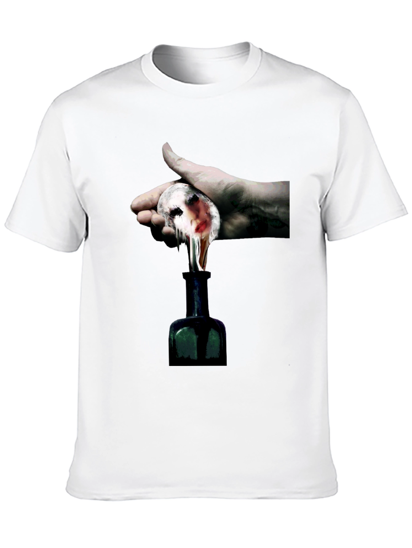Melting Face Graphic Black T-Shirt