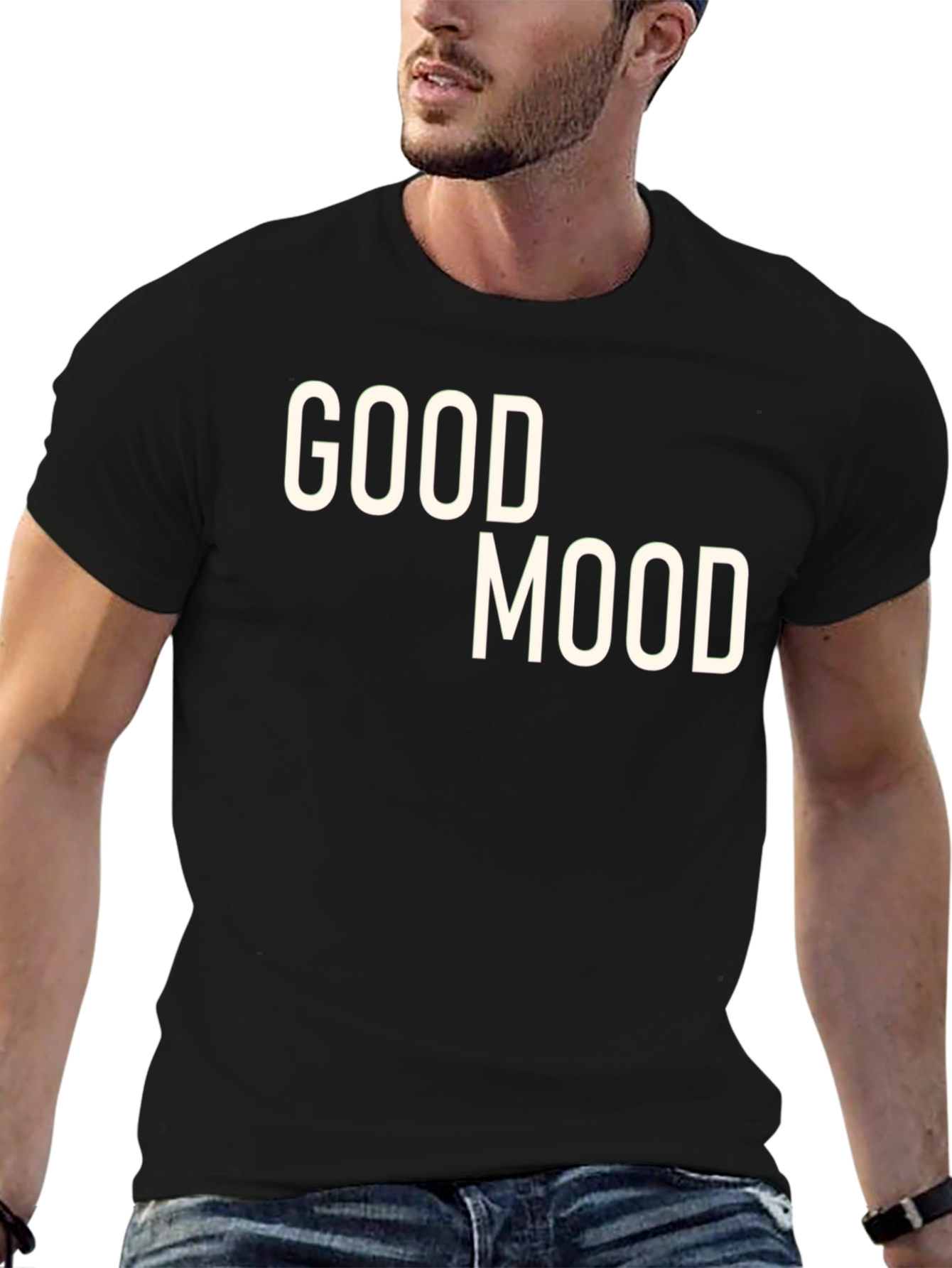 Good Mood Black Graphic Tee - Stylish & Comfy