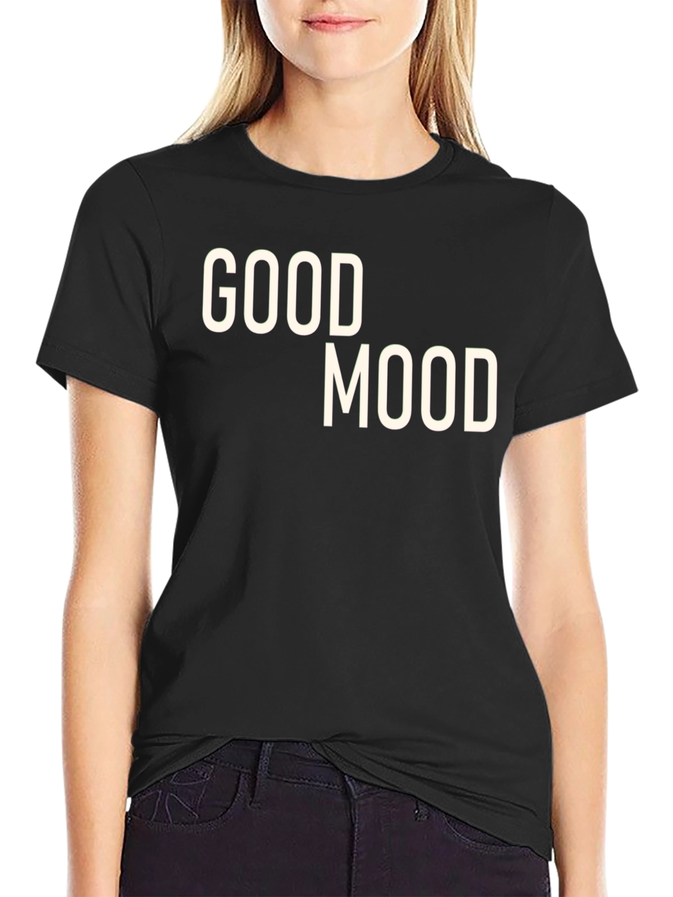 Good Mood Black Graphic Tee - Stylish & Comfy