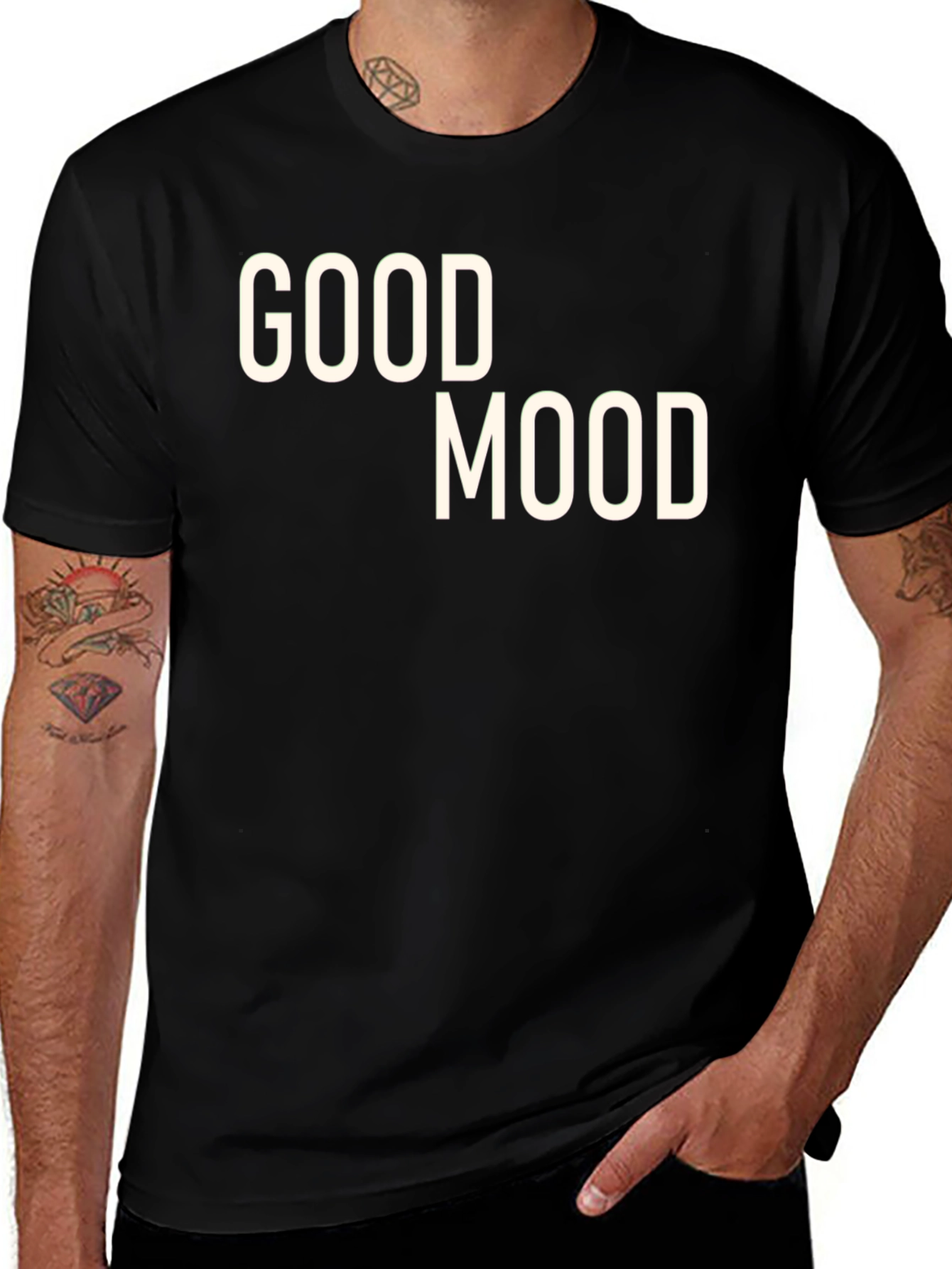 Good Mood Black Graphic Tee - Stylish & Comfy