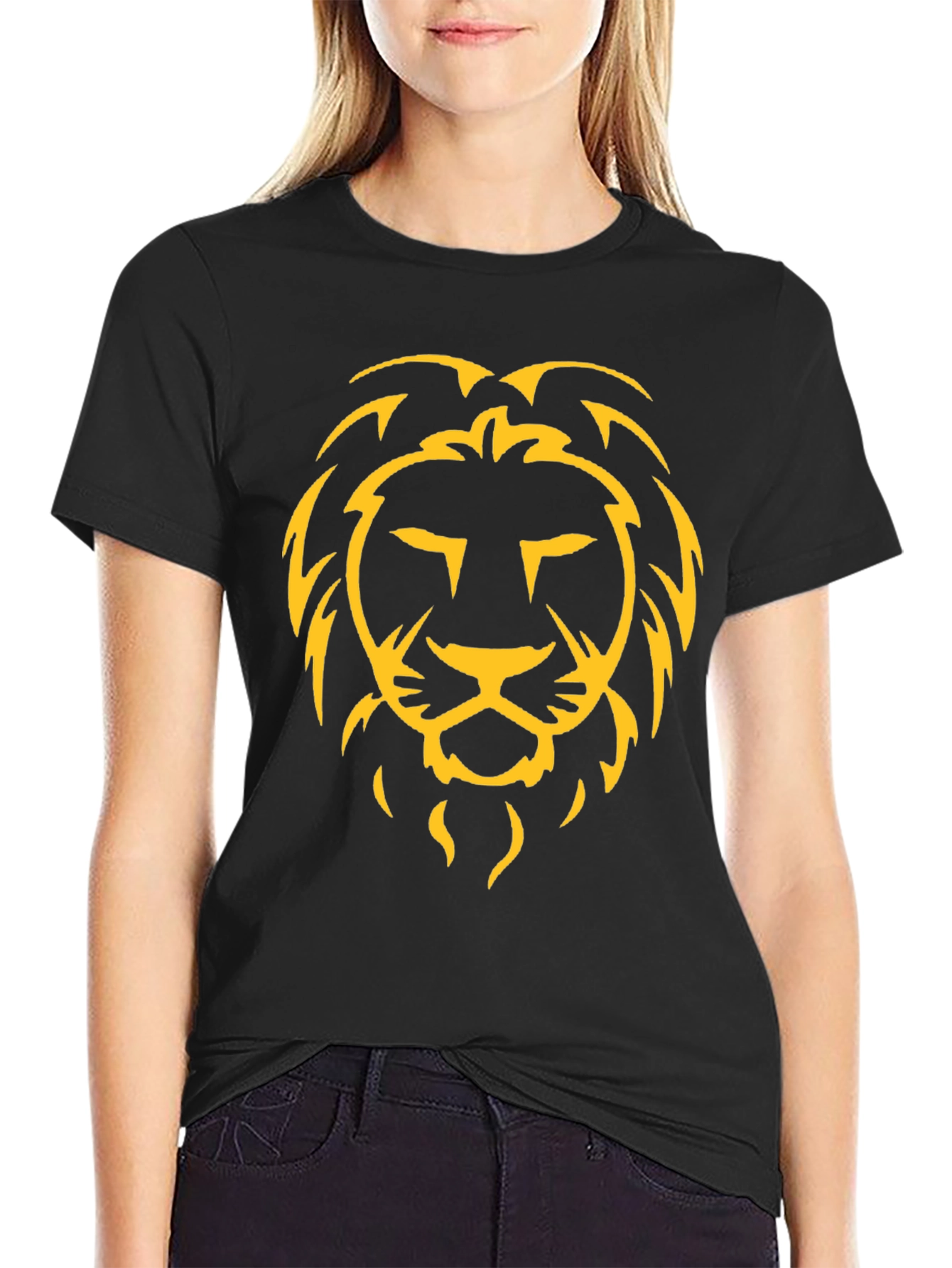 Lion Graphic Tee - Bold Black T-Shirt