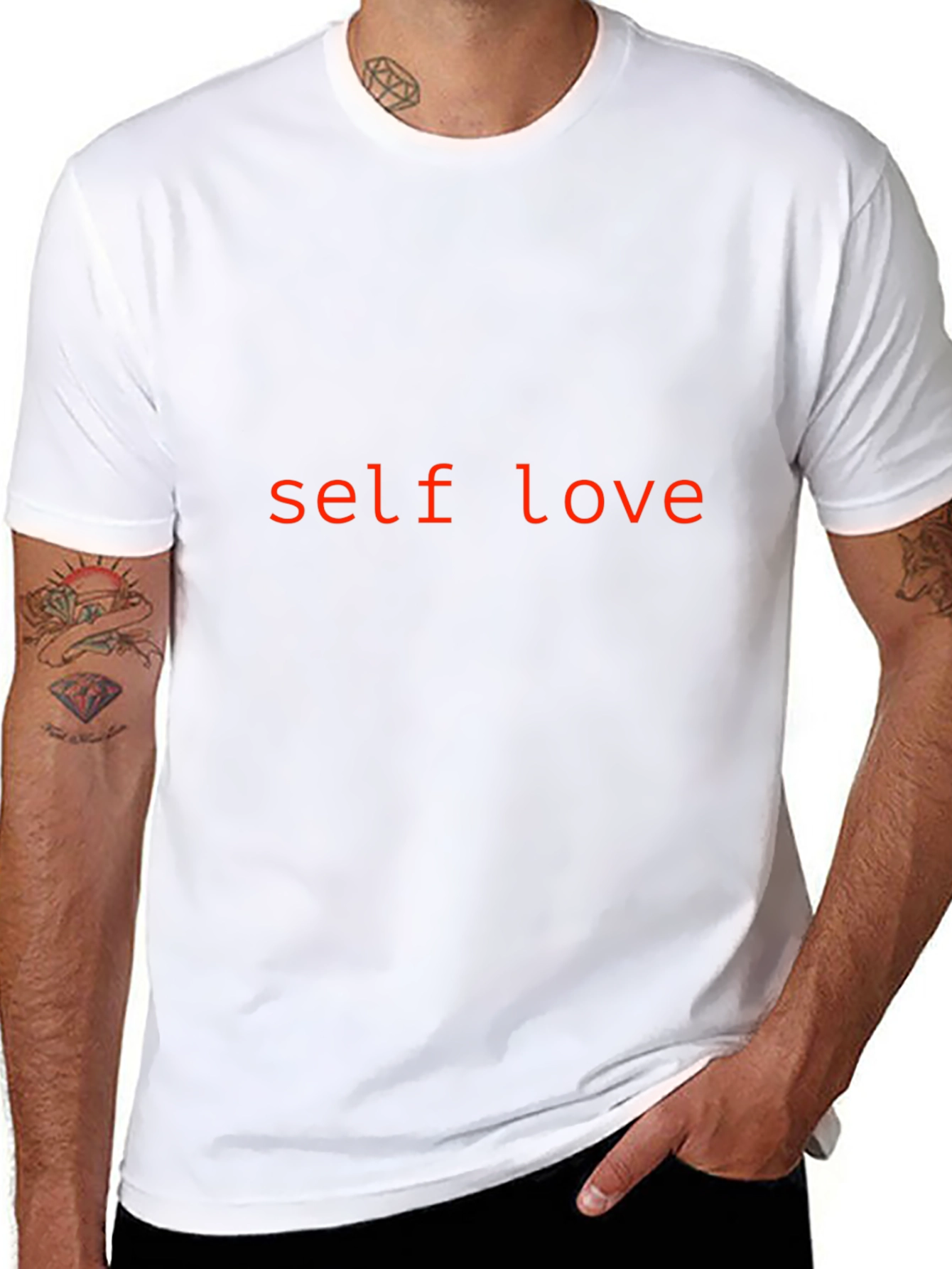 Self Love Graphic Tee - Black Cotton Comfort