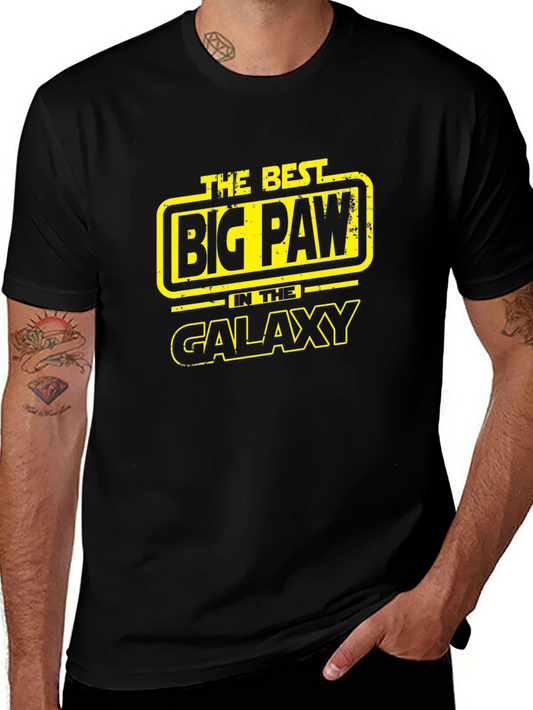 Big Paw Galaxy Graphic Tee - Black Cotton Blend T-Shirt