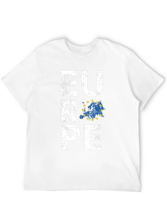 Europe Map Graphic Tee - Black Unisex T-Shirt