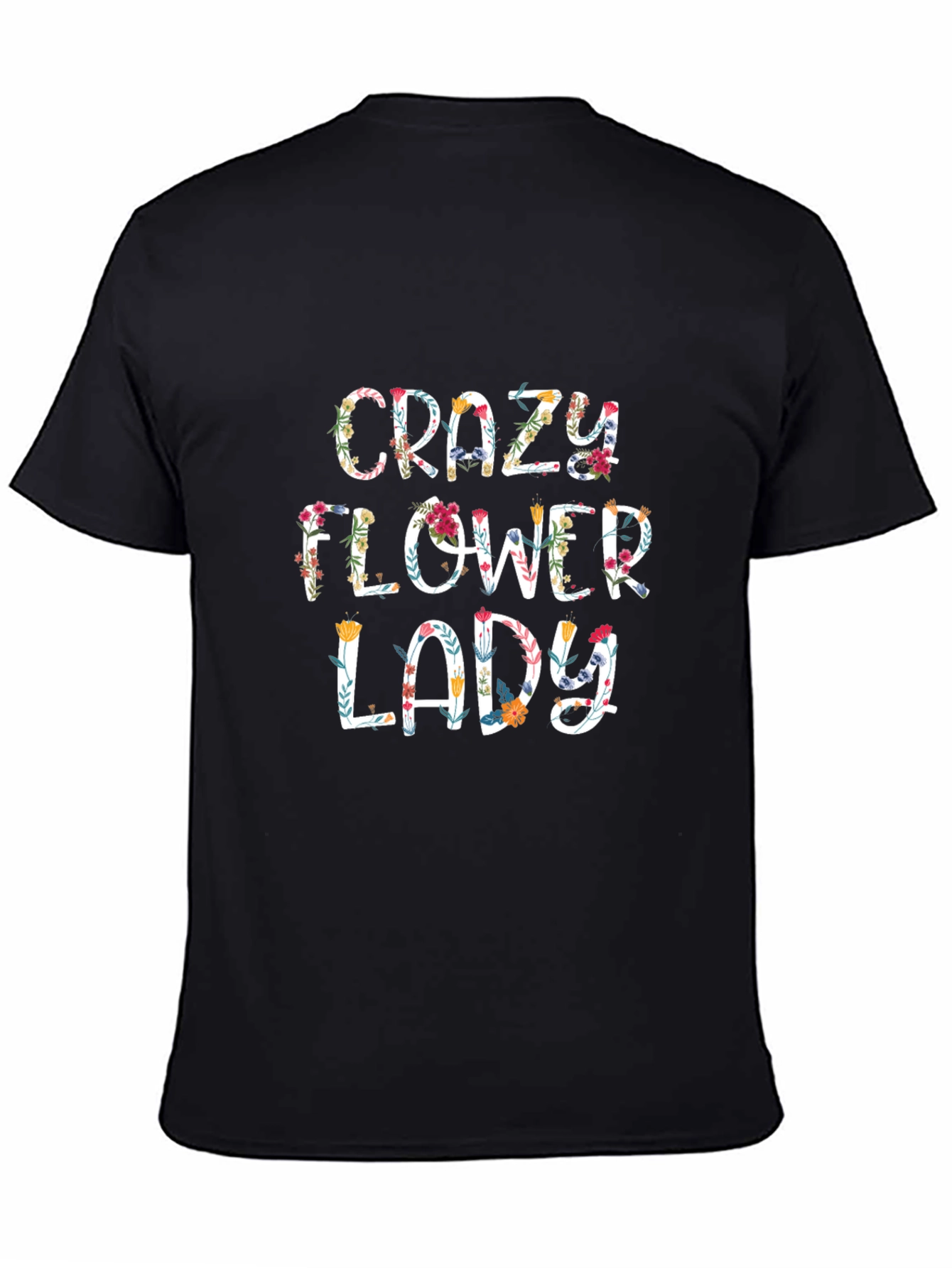 Crazy Flower Lady Graphic Tee - Floral Design