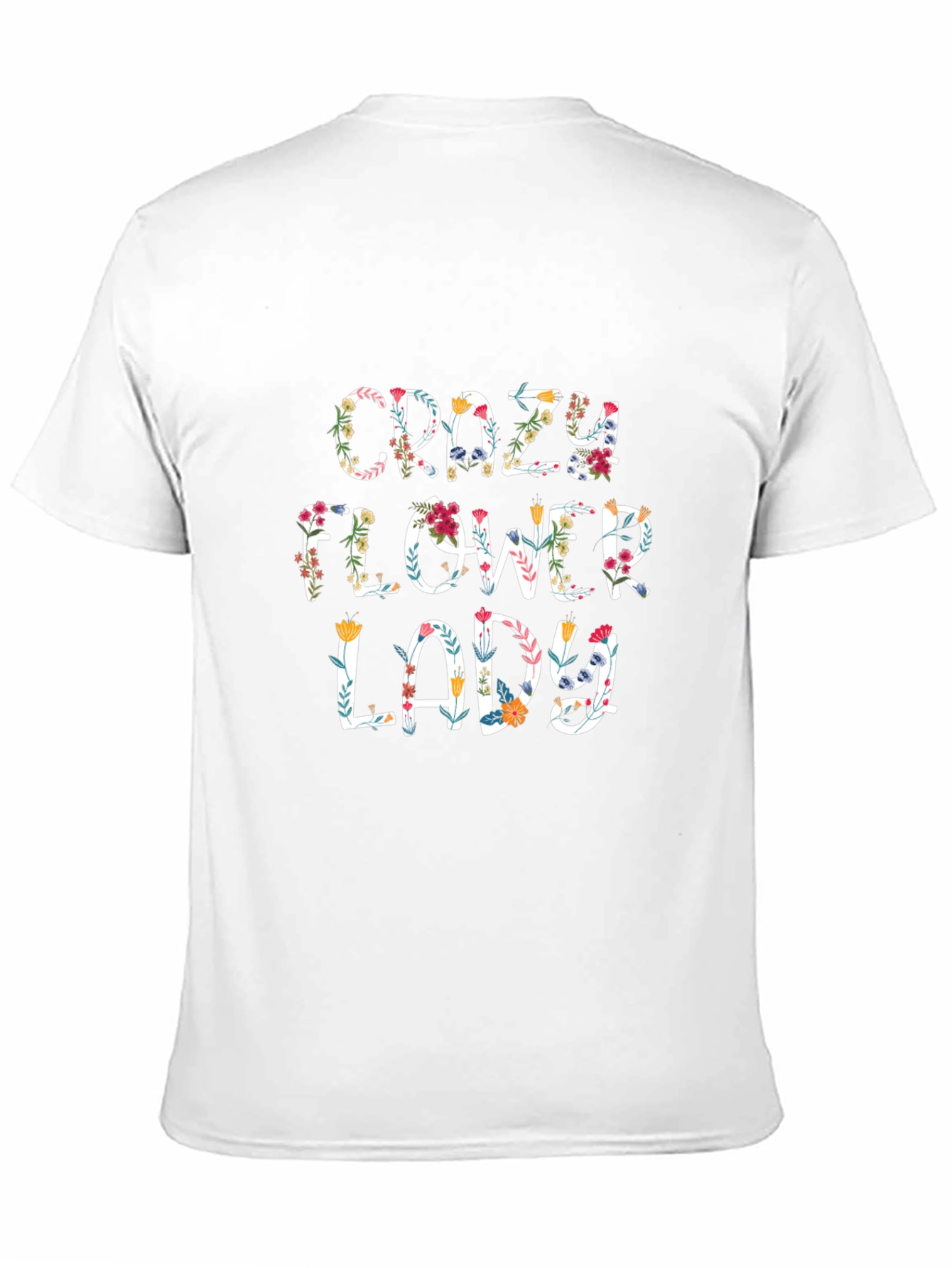 Crazy Flower Lady Graphic Tee - Floral Design