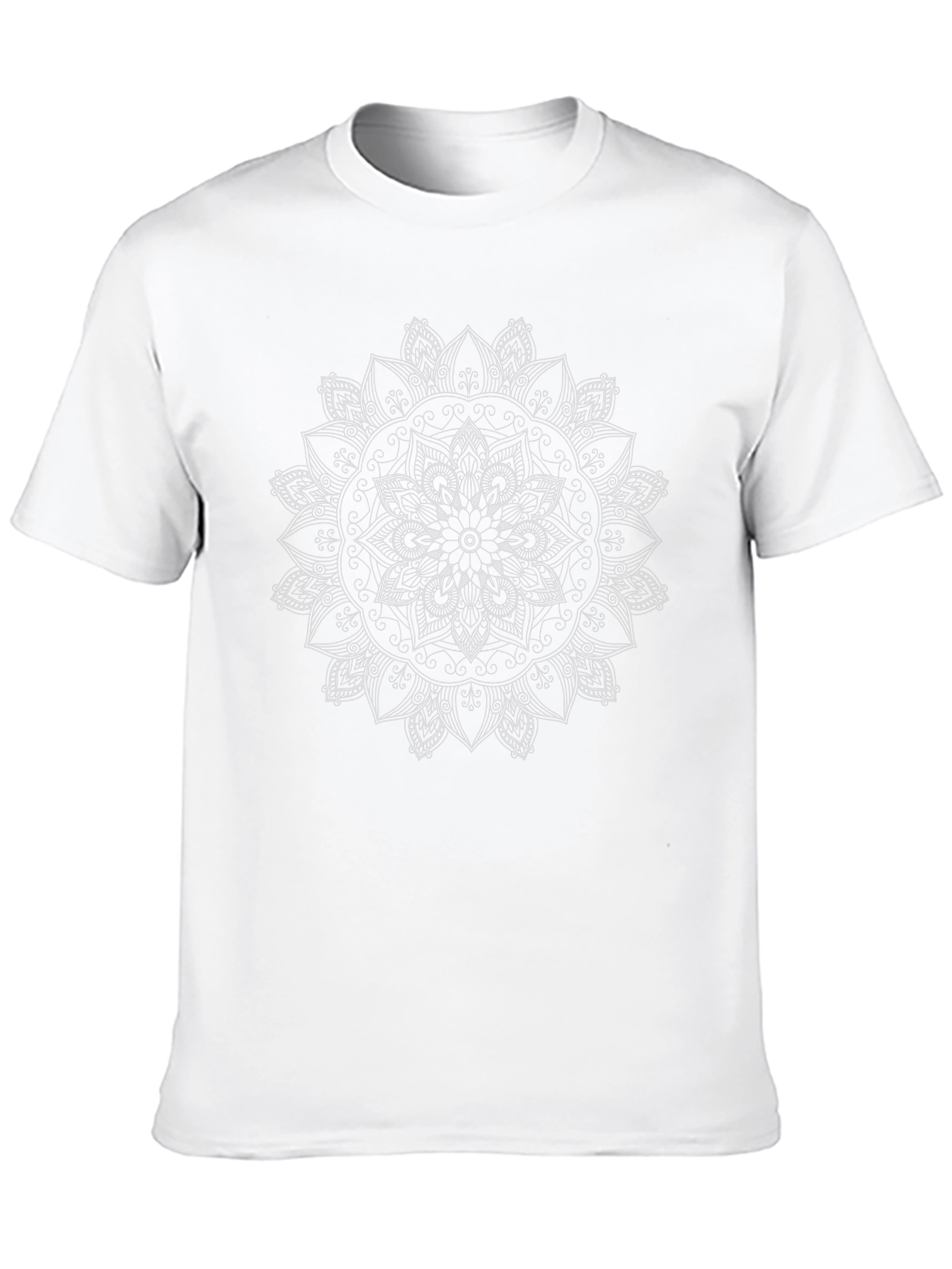 Mandala Print Black Tee - Stylish & Comfortable