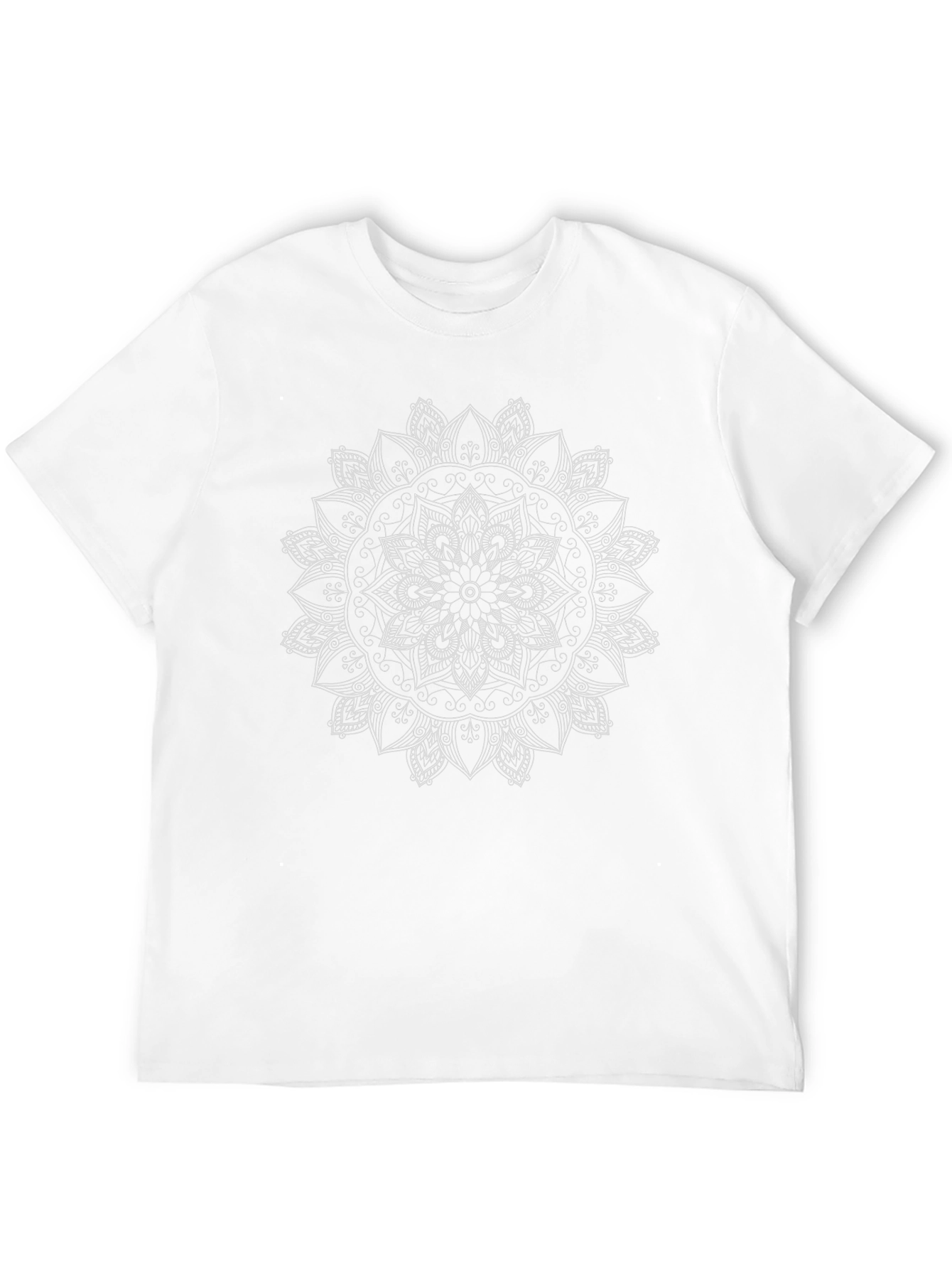 Mandala Print Black Tee - Stylish & Comfortable
