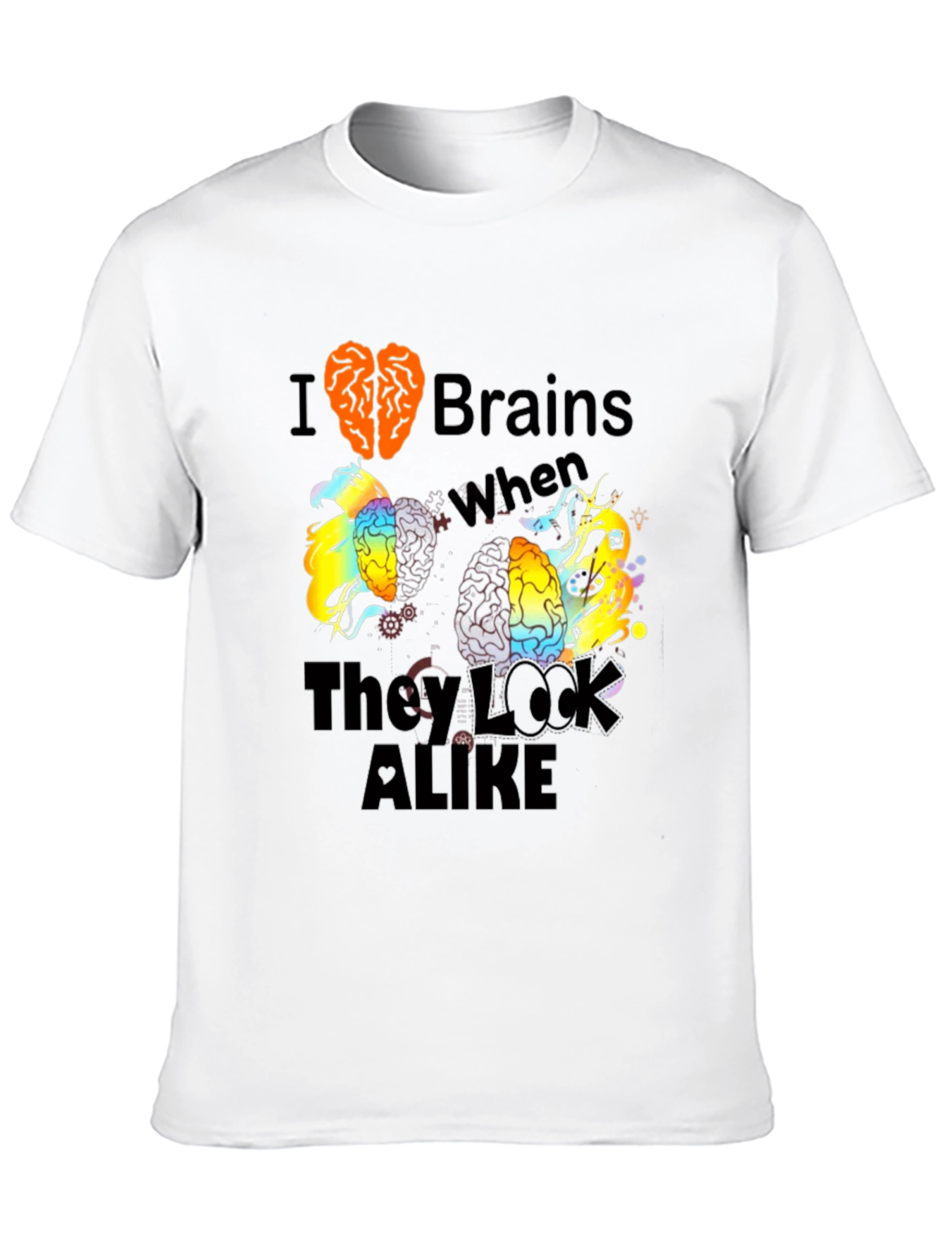 I Love Brains Black T-Shirt