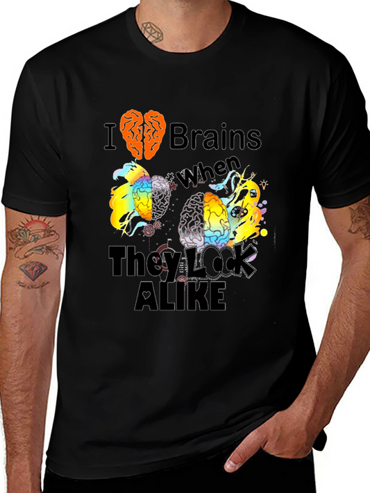 I Love Brains Black T-Shirt
