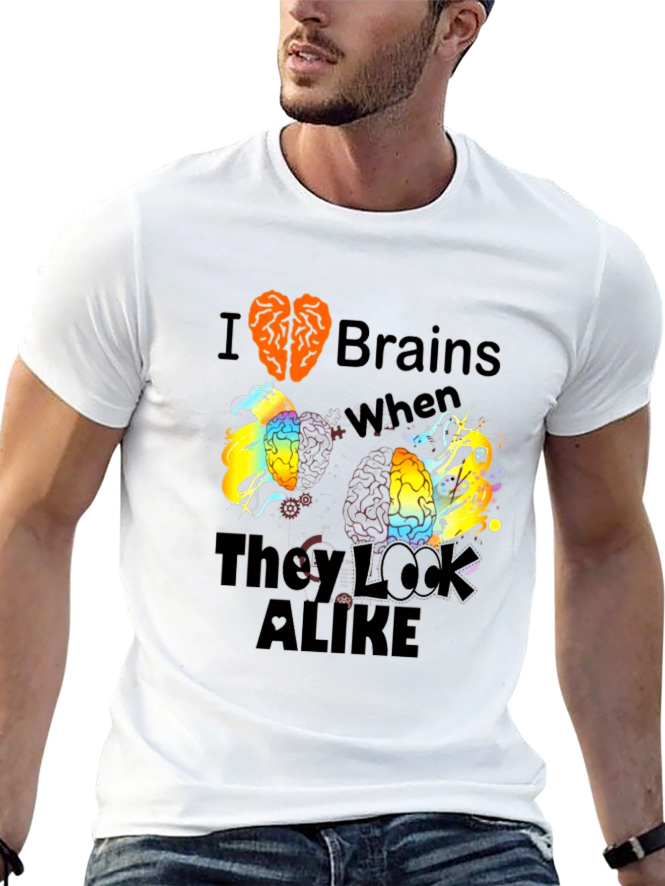 I Love Brains Black T-Shirt