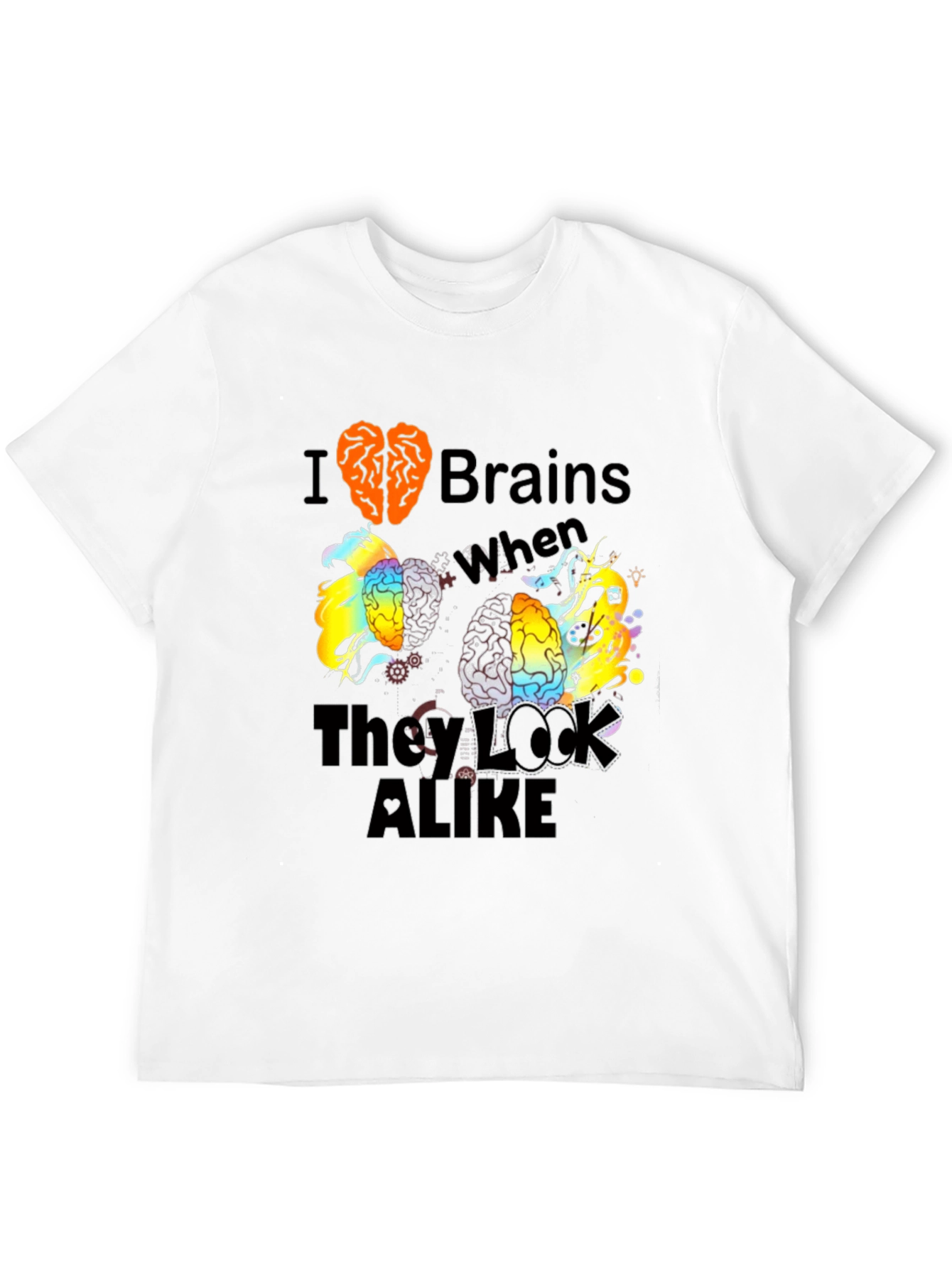 I Love Brains Black T-Shirt