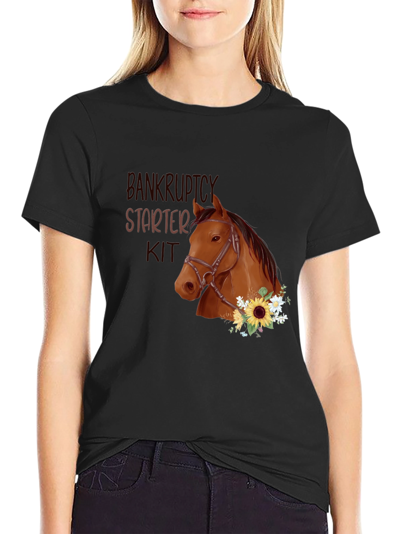 Bankruptcy Starter Kit Horse Graphic T-Shirt