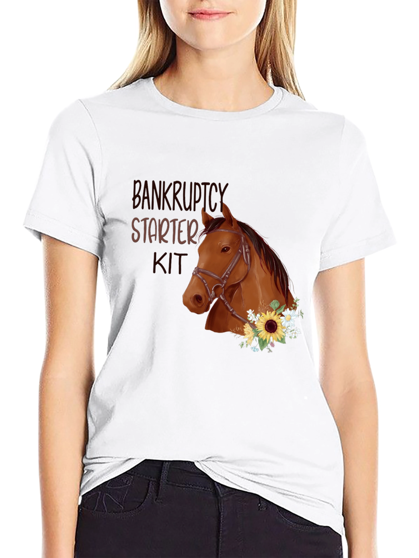 Bankruptcy Starter Kit Horse Graphic T-Shirt