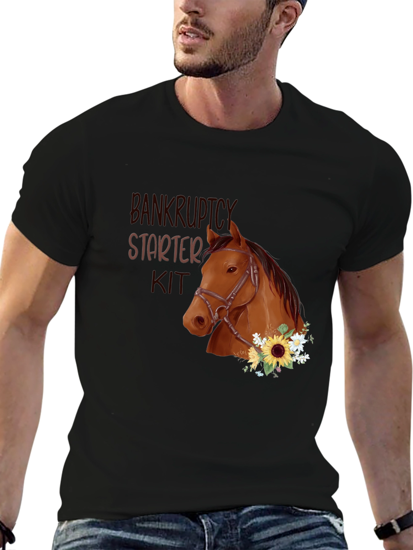 Bankruptcy Starter Kit Horse Graphic T-Shirt