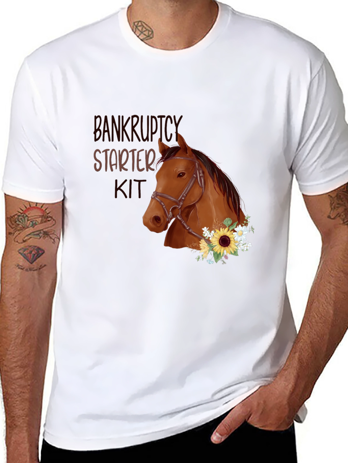Bankruptcy Starter Kit Horse Graphic T-Shirt