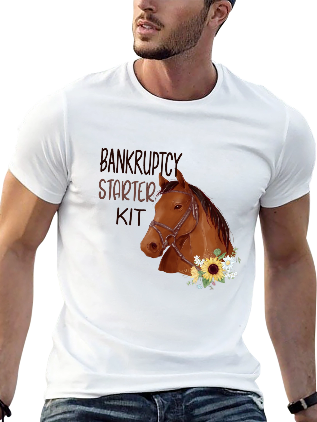 Bankruptcy Starter Kit Horse Graphic T-Shirt