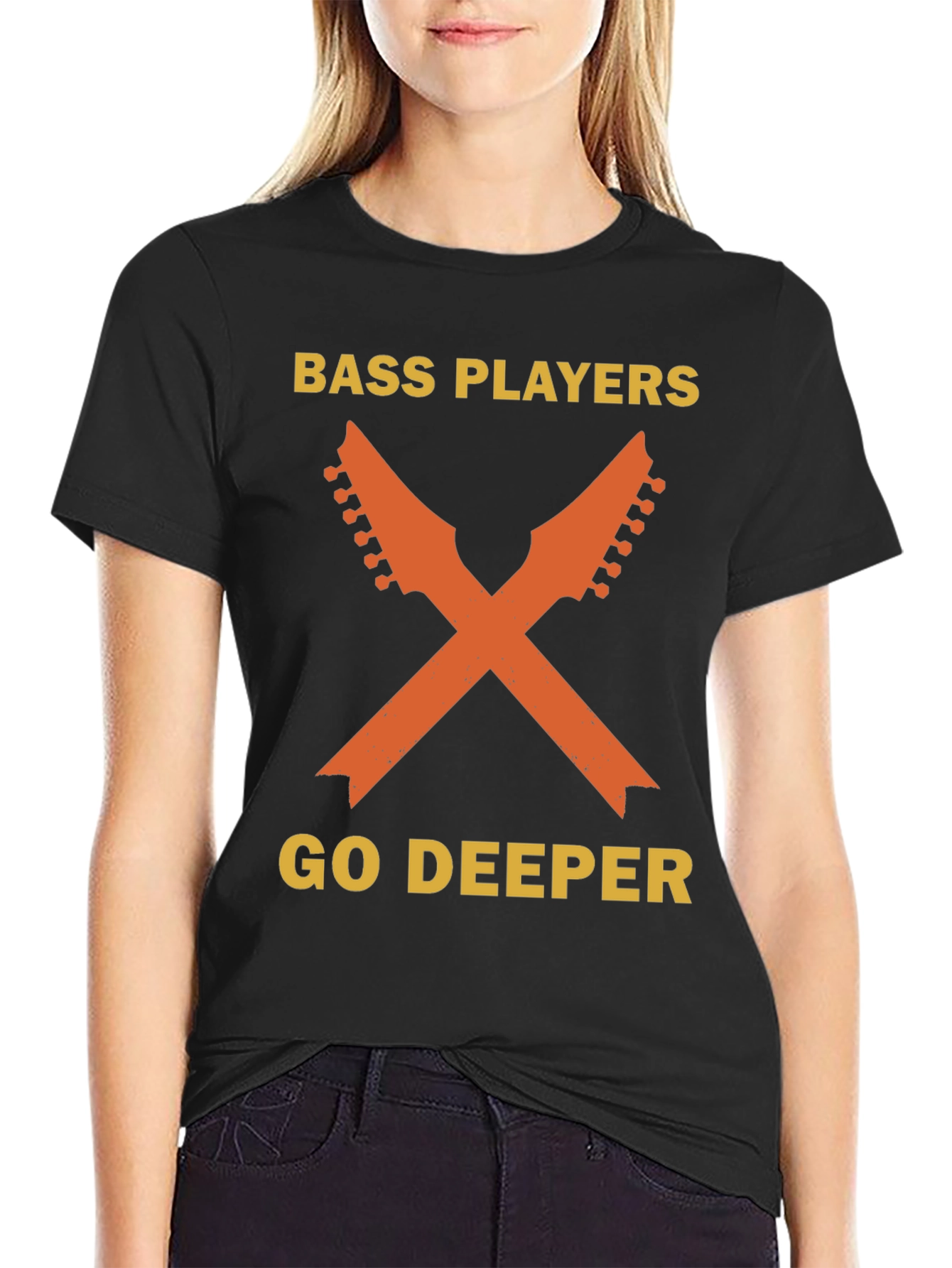 Bass Players Go Deeper Graphic T-Shirt