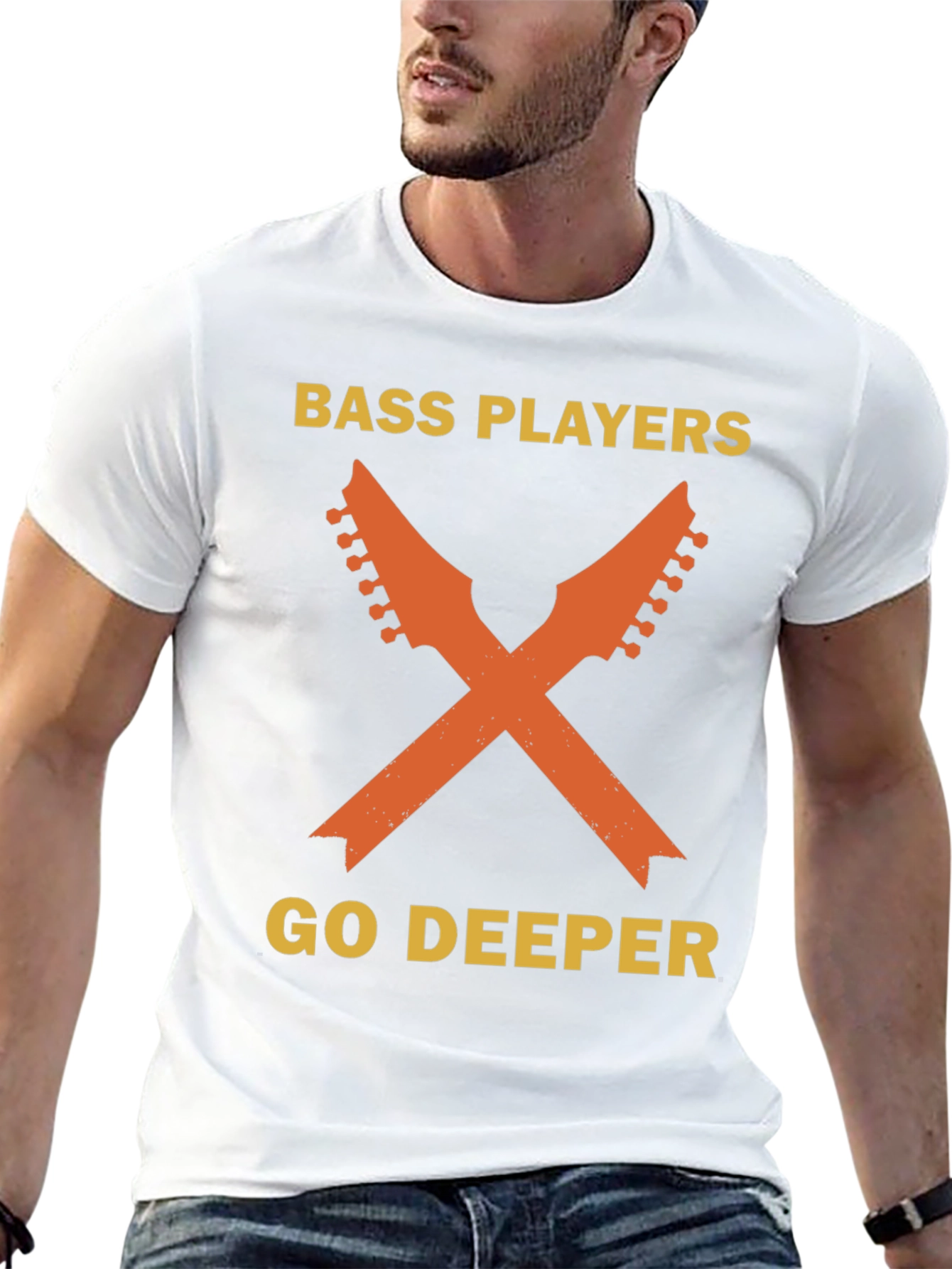 Bass Players Go Deeper Graphic T-Shirt
