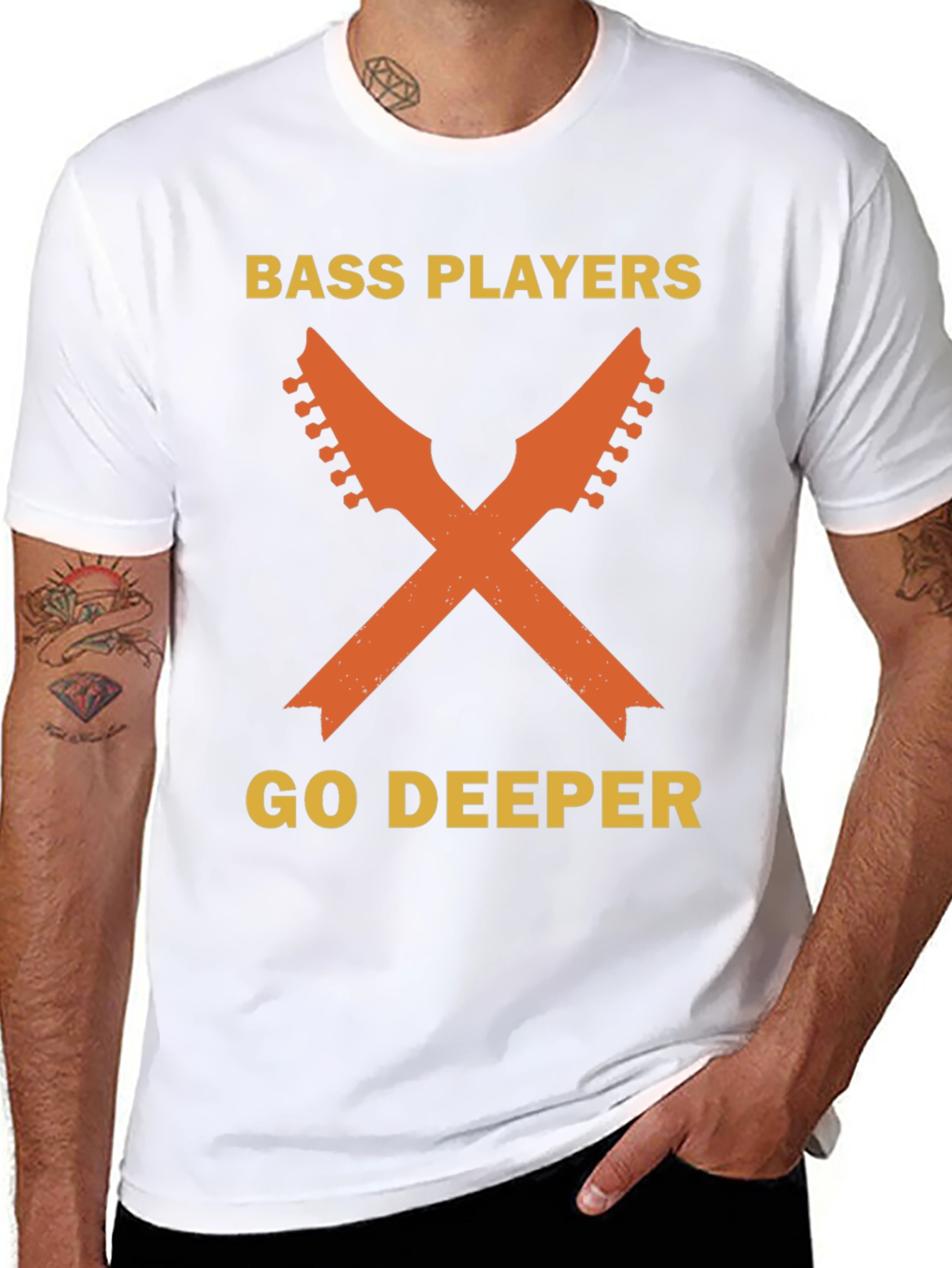 Bass Players Go Deeper Graphic T-Shirt