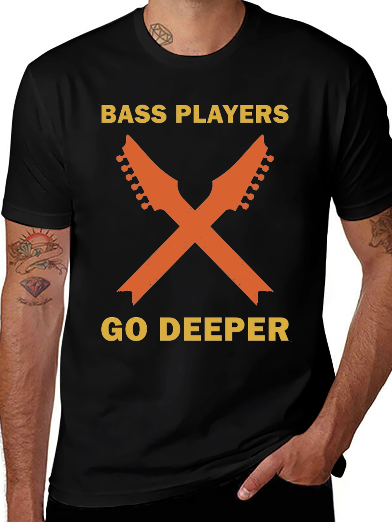 Bass Players Go Deeper Graphic T-Shirt