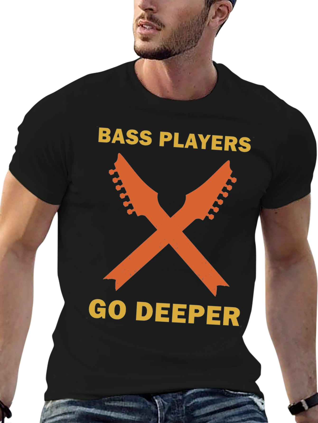 Bass Players Go Deeper Graphic T-Shirt