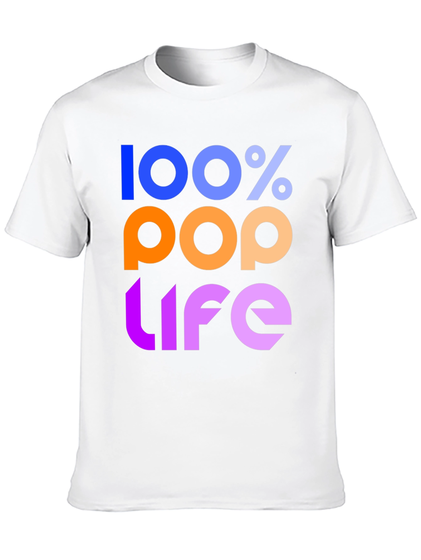 100% Pop Life Graphic Tee - Black Unisex T-Shirt